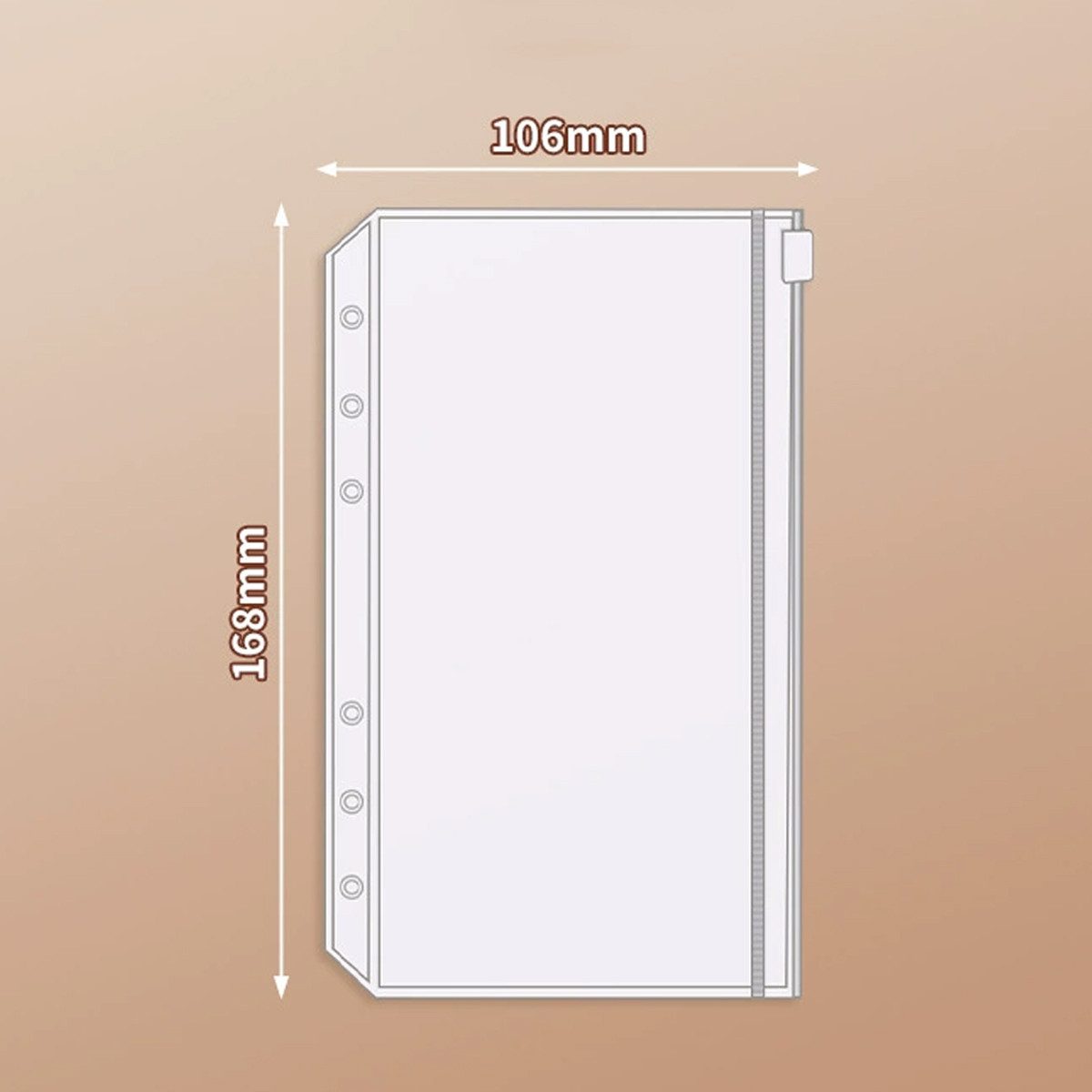 FELIXLEO Ringbuchmappe 20 A6 Binder Taschen Reißverschluss Wasserdicht Transparent (20-St)