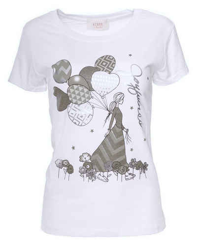 Easy Young Fashion T-Shirt Kurzarm T-Shirt mit Mädchen und Luftballons CLAUDIA