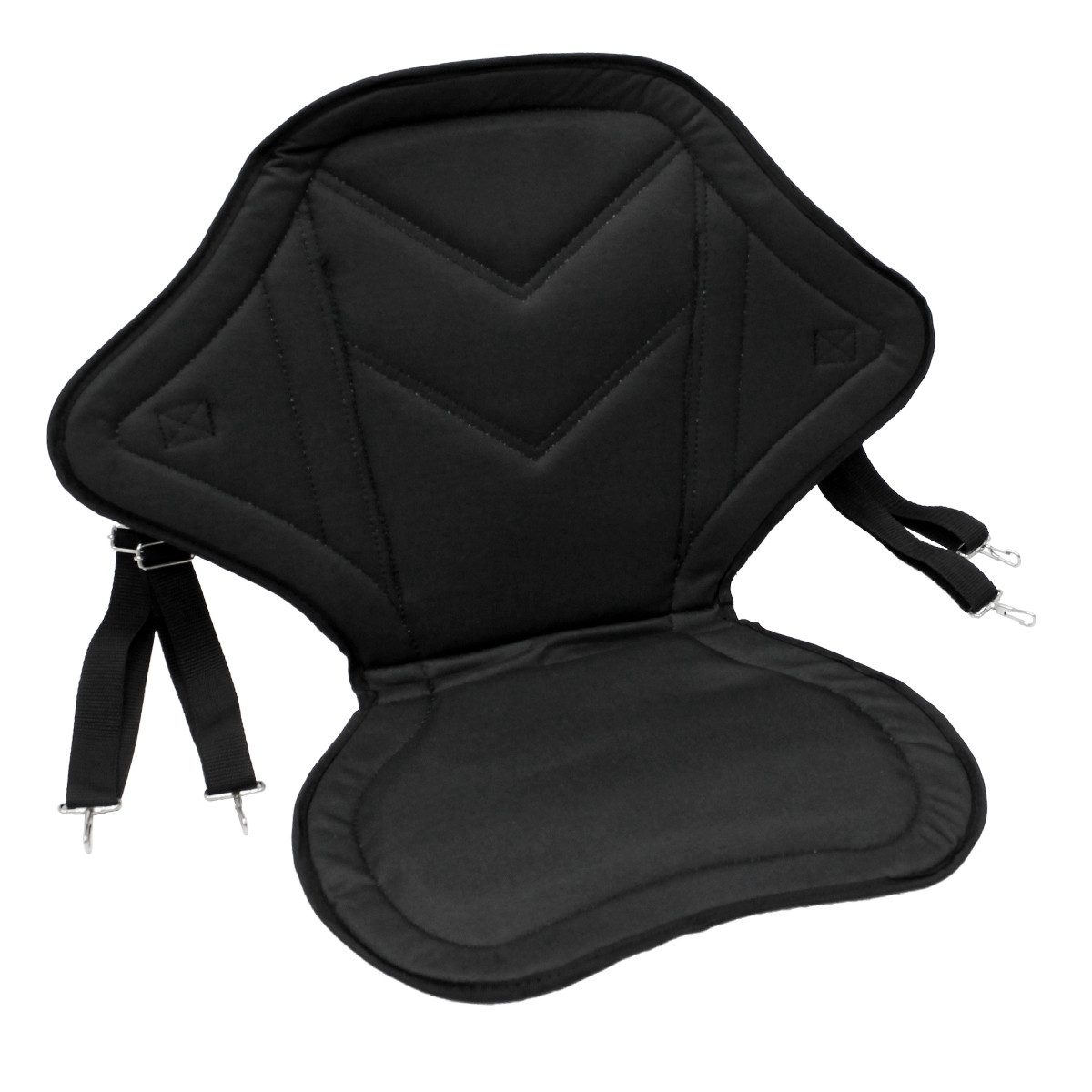 ECD Germany SUP-Rückenlehne Kajak Sitz gepolsterter Rutschfester Sitz Extra Seat mit Tasche, Schwarz 62x43cm mit verstellbare Rücklehne für SUP Board
