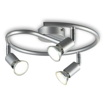 B.K.Licht Deckenleuchte 30-01-03S-T, LED wechselbar, 3000K - Warmweiß