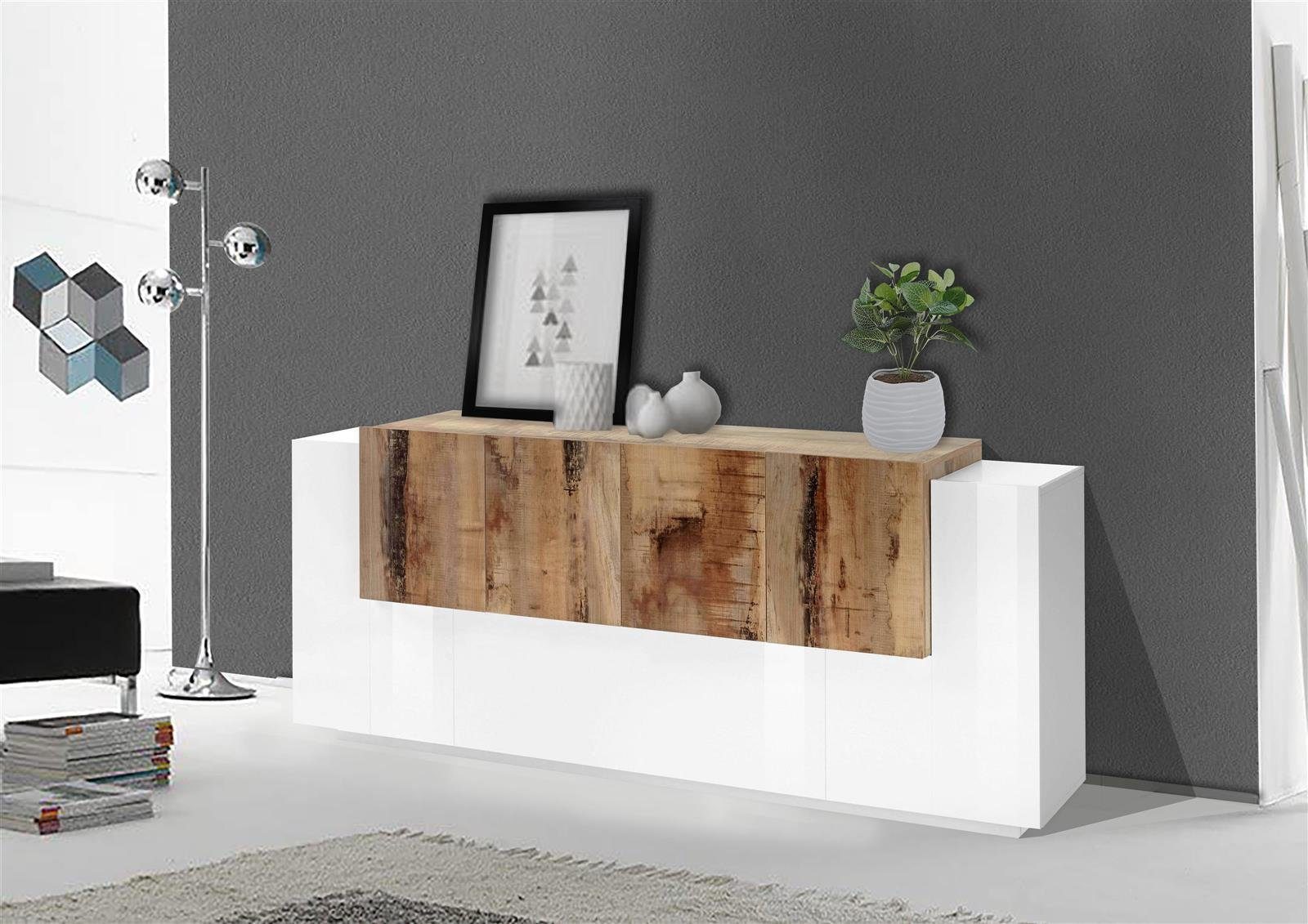 möbelando Sideboard Catania, 200 x 86 x 45 cm (B/H/T)