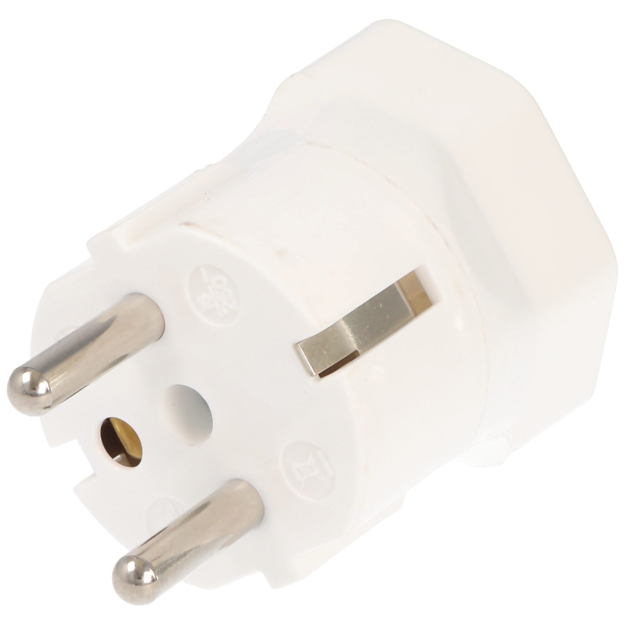 AccuCell Schweiz-Adapter weiss vom schweizer Stecker 3pin auf Schukokupplung 2 Akku-Ladestation