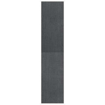 furnicato Bücherregal Raumteiler Grau 40x30x135,5 cm Massivholz Kiefer