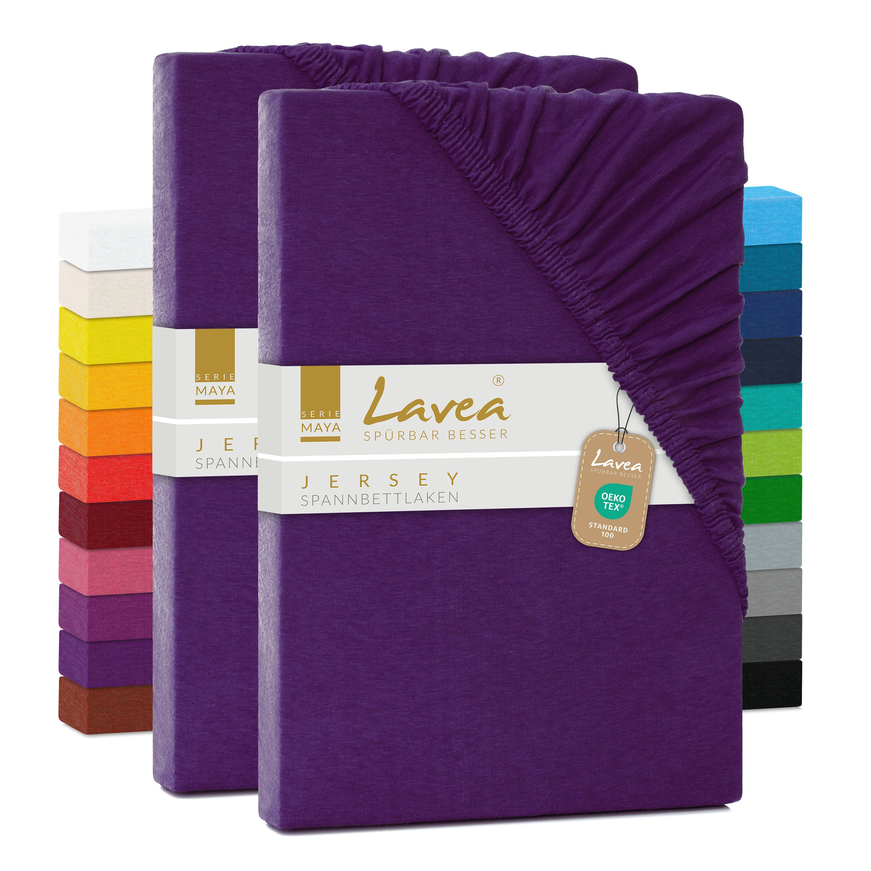 Lavea Spannbettlaken Bettlaken Maya, 180x200cm, 200x200cm, 140x200cm, 160x2 günstig online kaufen
