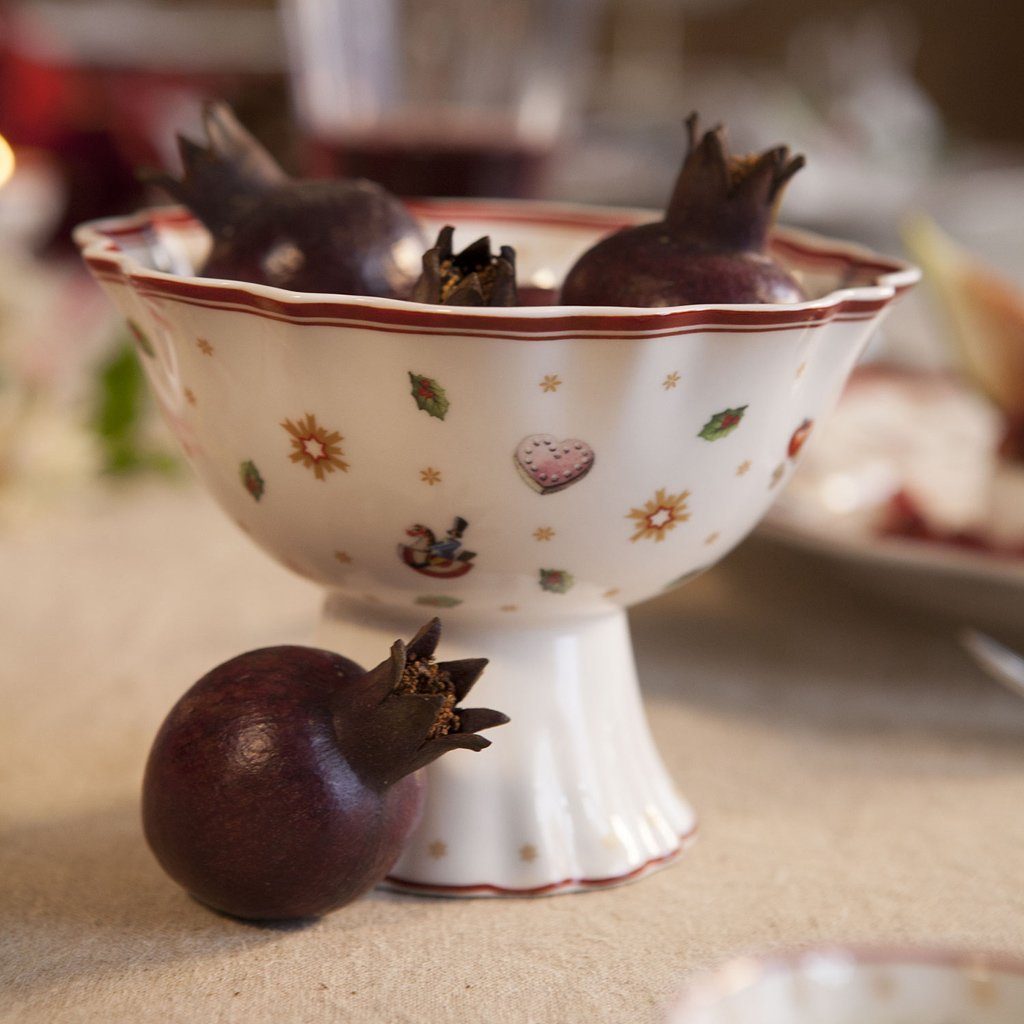Villeroy & Boch Servierschüssel Toy's Delight Dessertschale auf Fuß, Porzellan, (1-tlg), Premium Porcelain, 1 Stck, Handw., mikrow.sicher