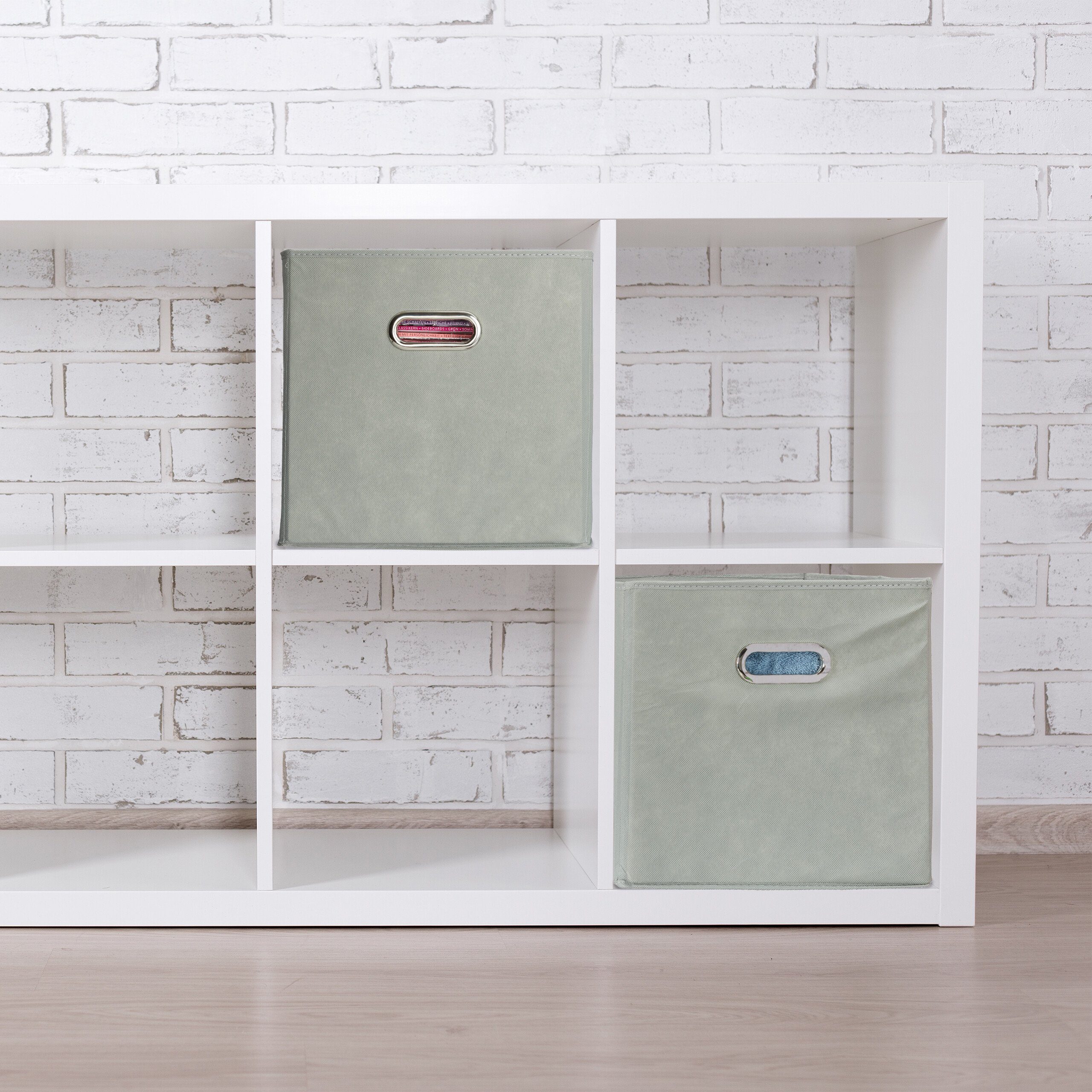 relaxdays Aufbewahrungsbox im 4er Set, Grau günstig online kaufen