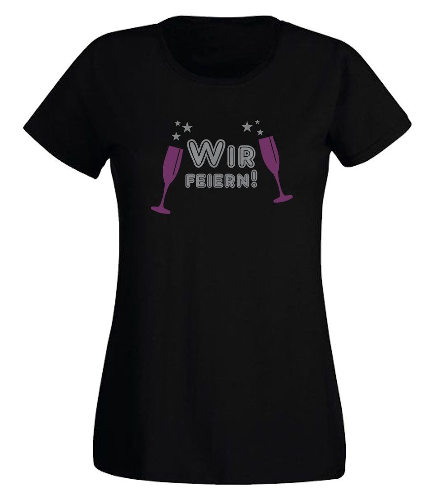 T-Shirt Damen T-Shirt - Wir feiern