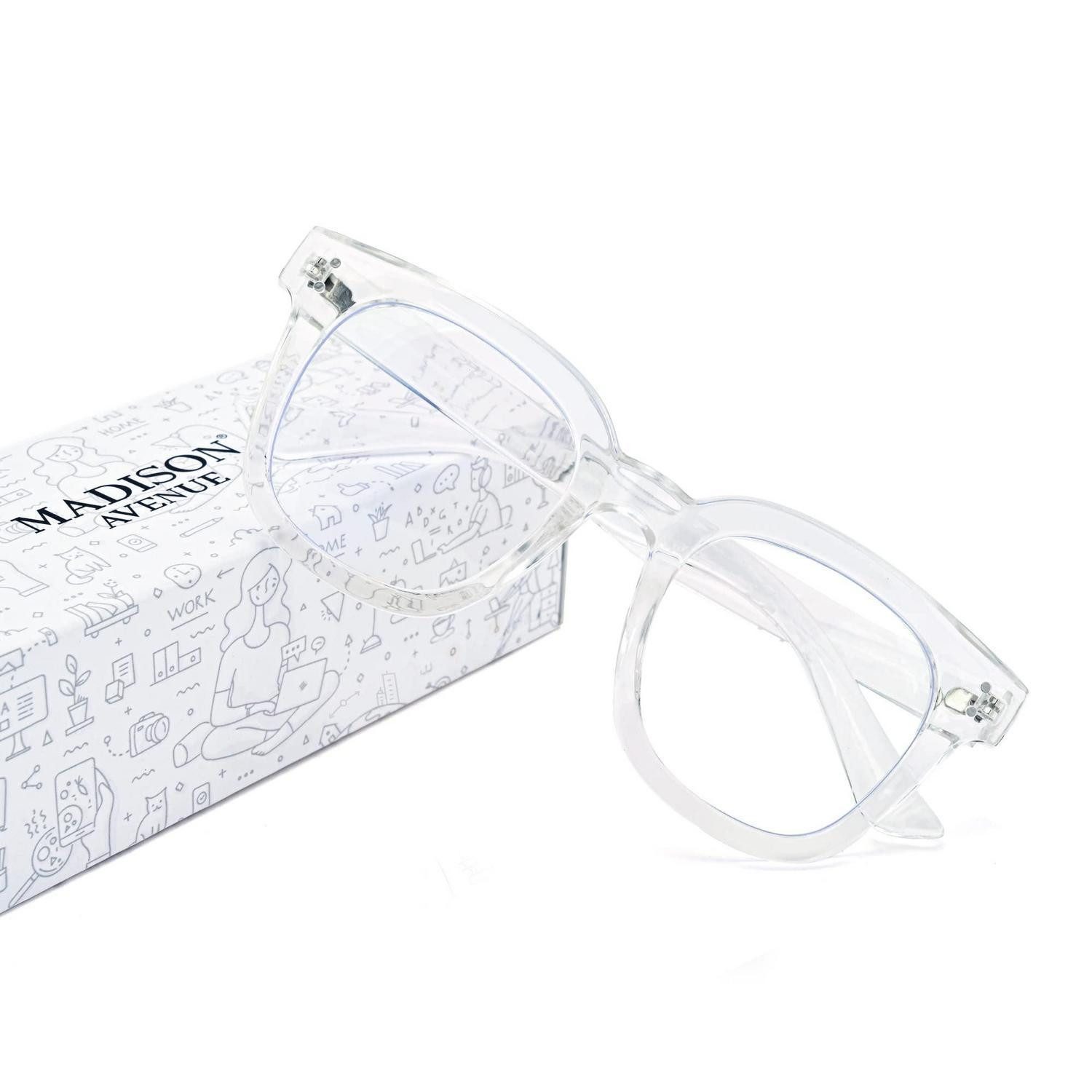 LuxusKollektion Brillengestell Blaulichtfilter Brille Damen Übergroß, Transparent