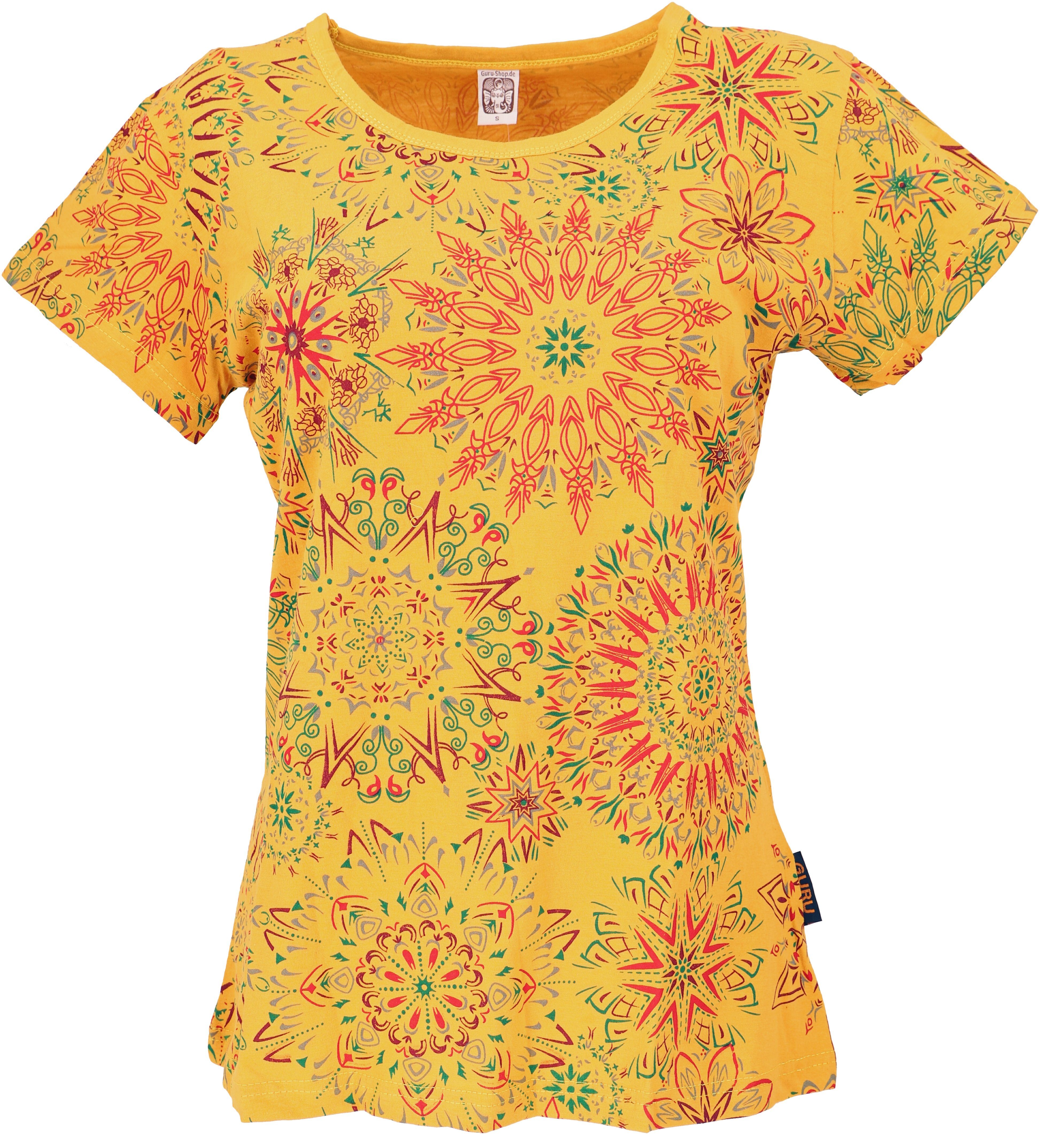 Guru-Shop T-Shirt Boho T-Shirt mit Mandaladruck, günstig online kaufen