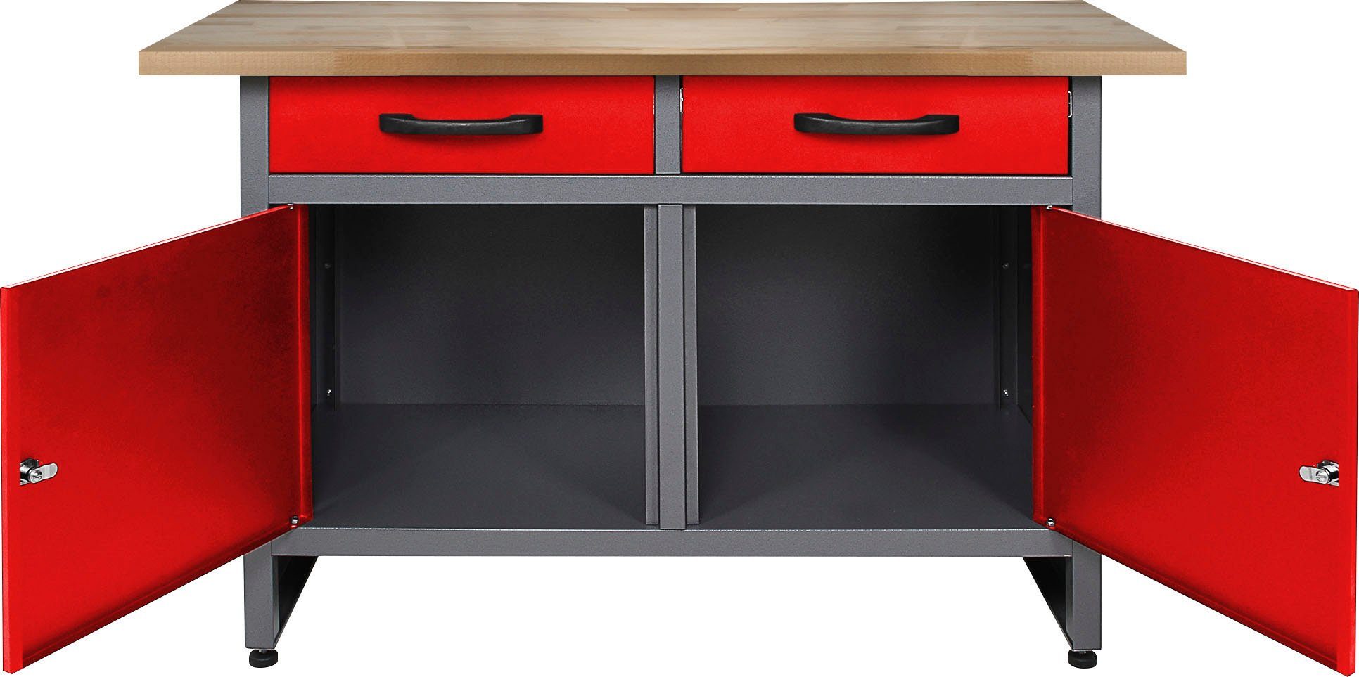 ONDIS24 Werkstatt-Set Basic One, 2x Werkbank, 1x Werkstattschrank, 3x Lochw günstig online kaufen