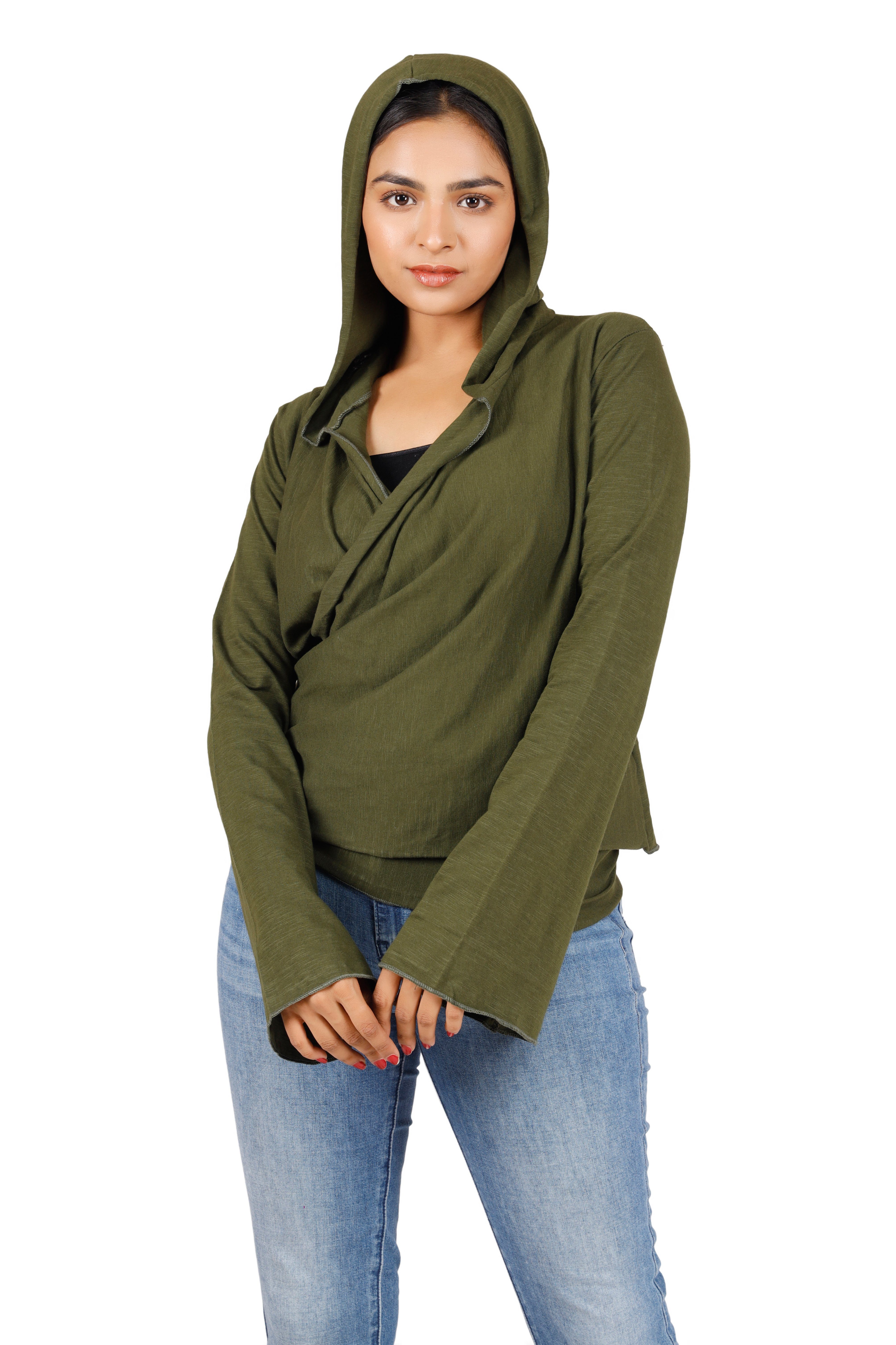 Guru-Shop Longsleeve Wickelshirt, Yogashirt, Langarmshirt mit.. alternative Bekleidung – Bild 5 von 5