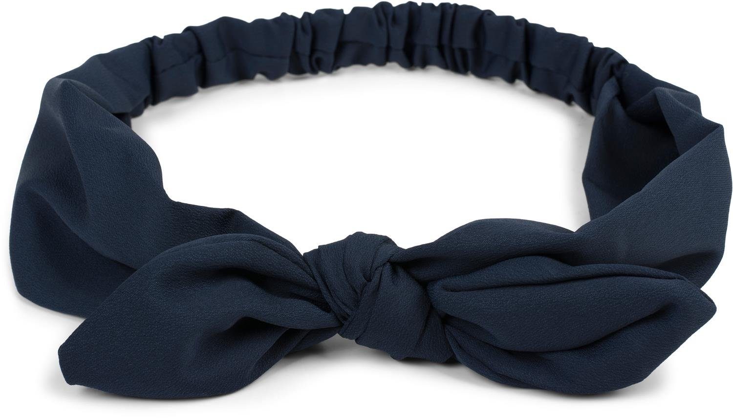 styleBREAKER Haarband, 1-tlg., Einfarbiges Haarband mit Schleife Dunkelblau