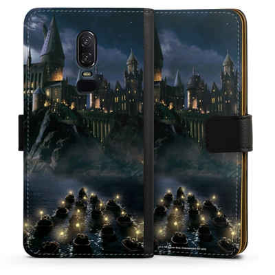 DeinDesign Handyhülle Hogwarts by Night, OnePlus 6 Hülle Handy Flip Case Wallet Cover Handytasche Leder