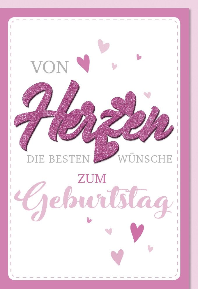 Grußkarten Geburtstag - Glückwunschkarte im Format 11,5 x 17 cm mit Umschlag
