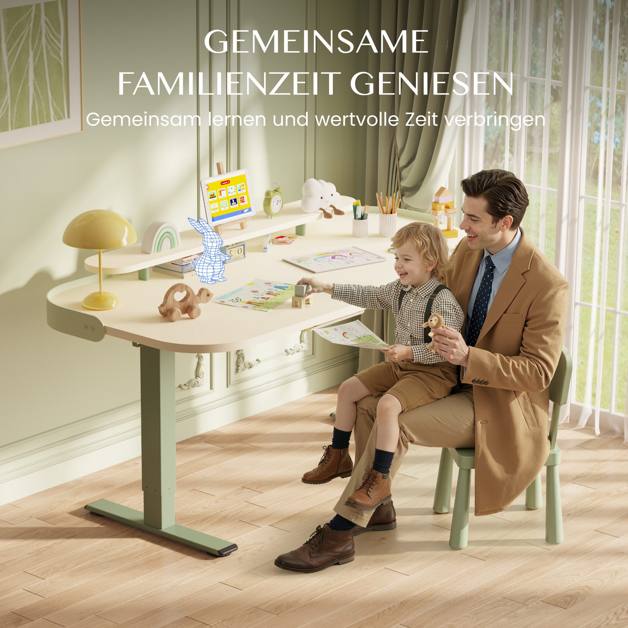 FLEXISPOT Schreibtisch Moderner elektrisch höhenverstellbarer Schreibtisch mit Monitorablage (70–119 cm höhenverstellbar, 6-Tasten Memory-Steuerung, stabiler Stahlrahmen, Tischplatte 120×80 cm), ergonomischer Homeoffice Computertisch