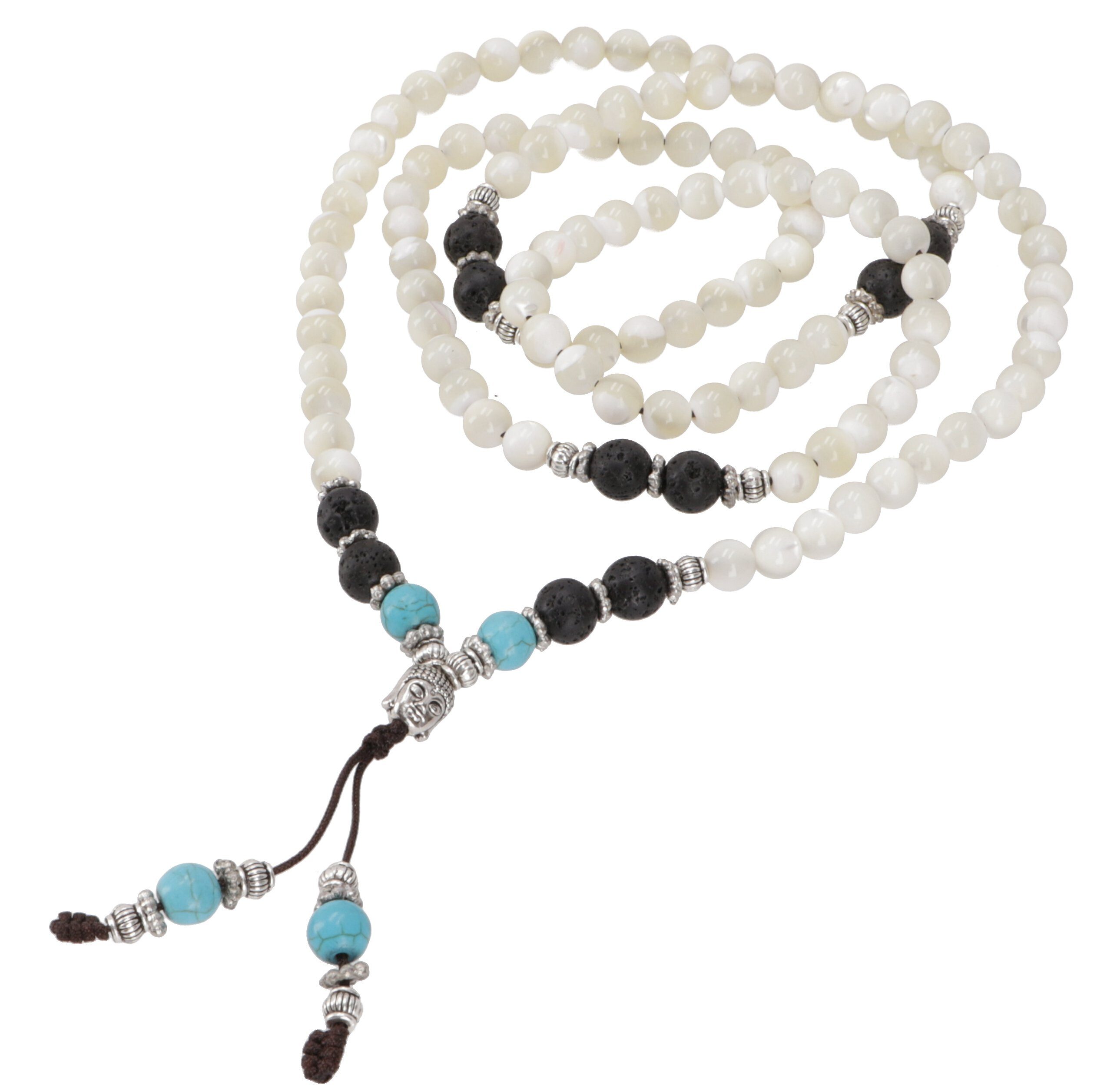 Guru-Shop Perlenkette Tibetische Mala aus Halbedelsteinen,.. günstig online kaufen