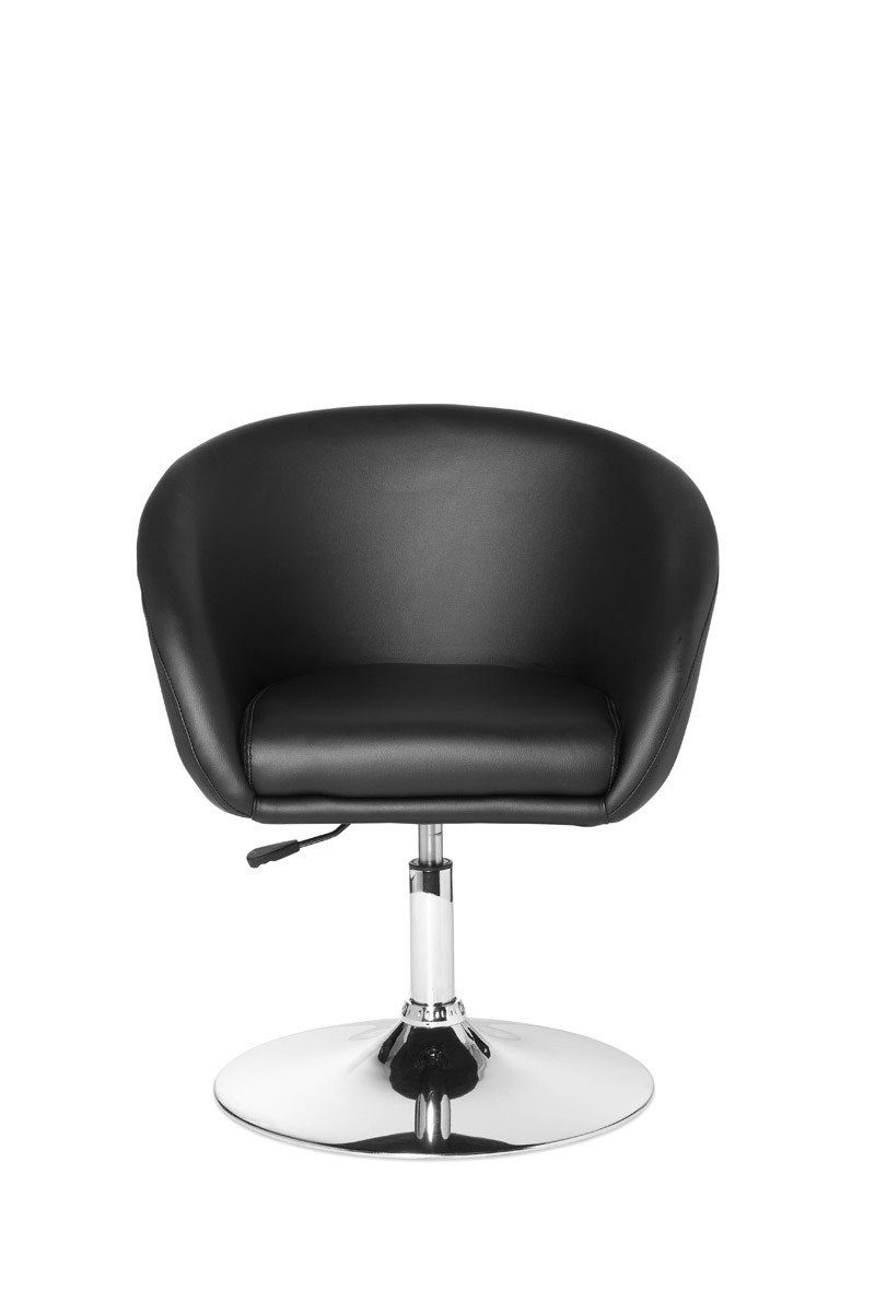 Amstyle Polsterstuhl Design Lift Drehsessel Cocktailsessel Loungesessel Drehstuhl Schwarz (Loungesessel Kunstleder Schwarz Drehbar 120 kg), Clubsessel Modern, Loungesessel Wartezimmer
