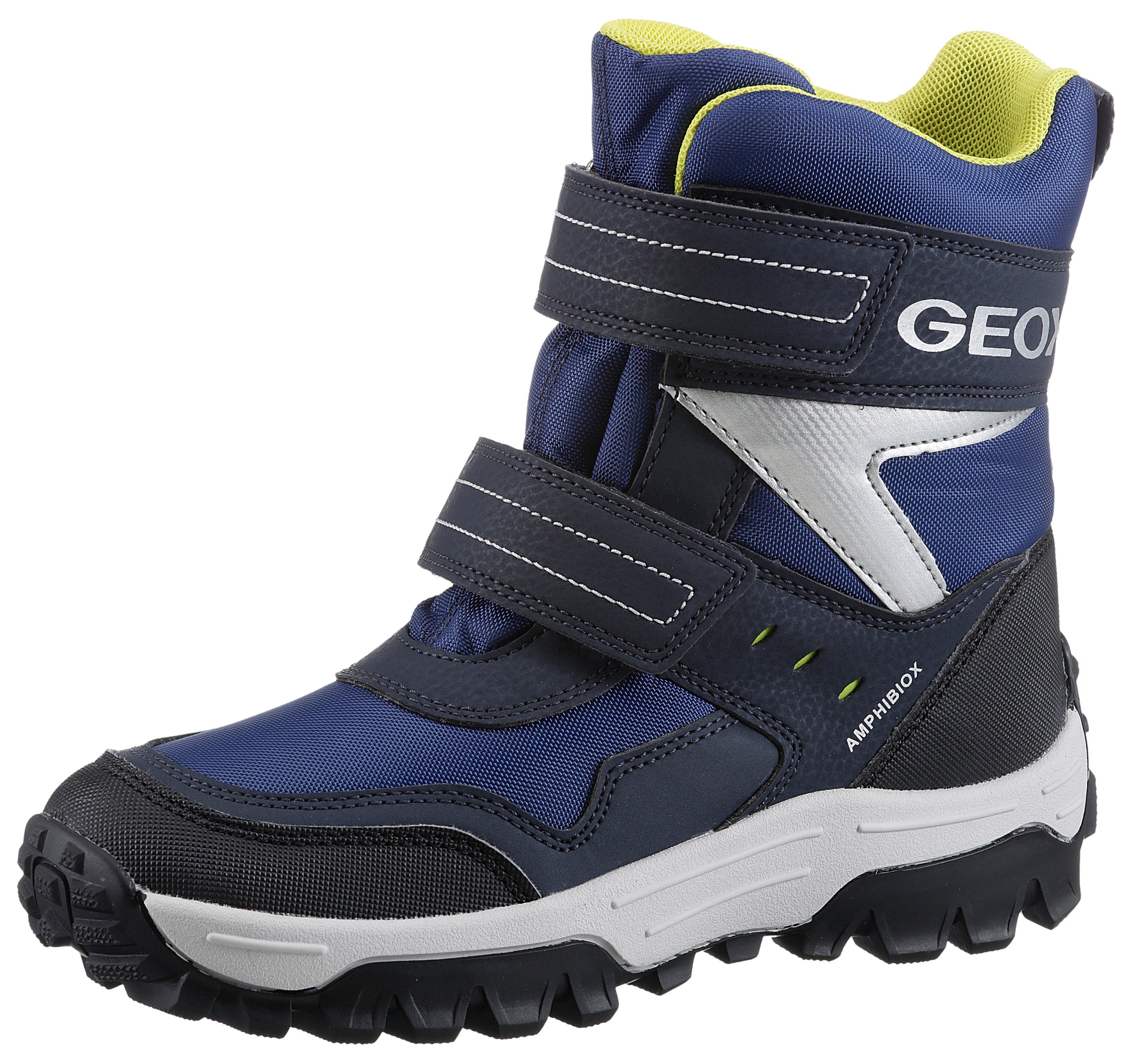 Geox J HIMALAYA BOY B ABX Winterstiefel Klettstiefel, Kindergarten Schuh mit praktischem Wechselfußbett