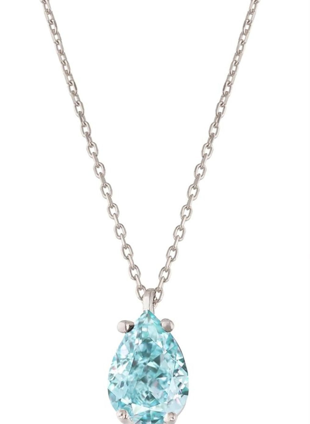 Einzelstück Kette mit Anhänger Halskette AZUL DROP Silber günstig online kaufen