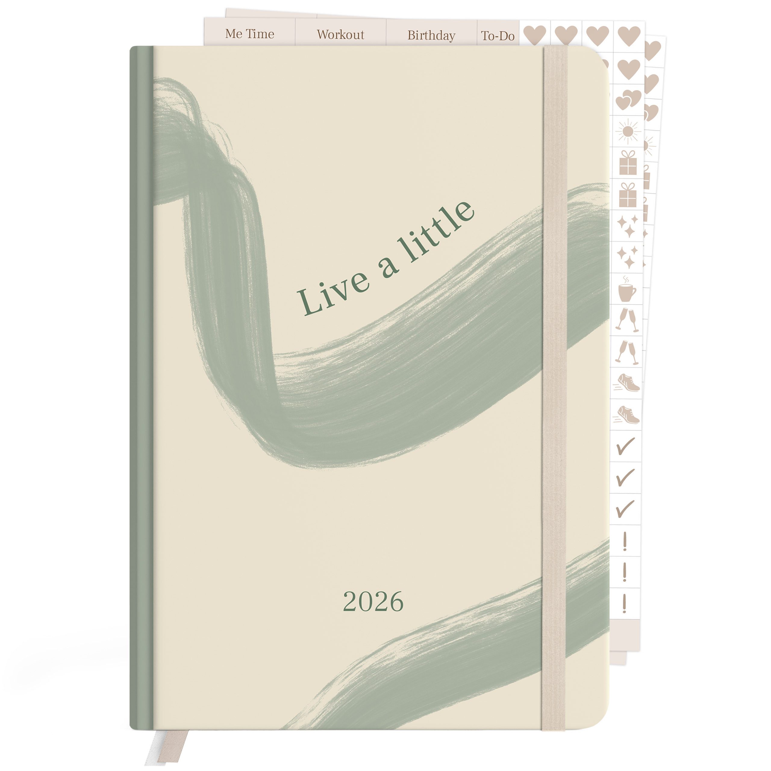 mintkind Terminkalender Terminplaner 2026 - Jahreskalender mit 180 Seiten Muster