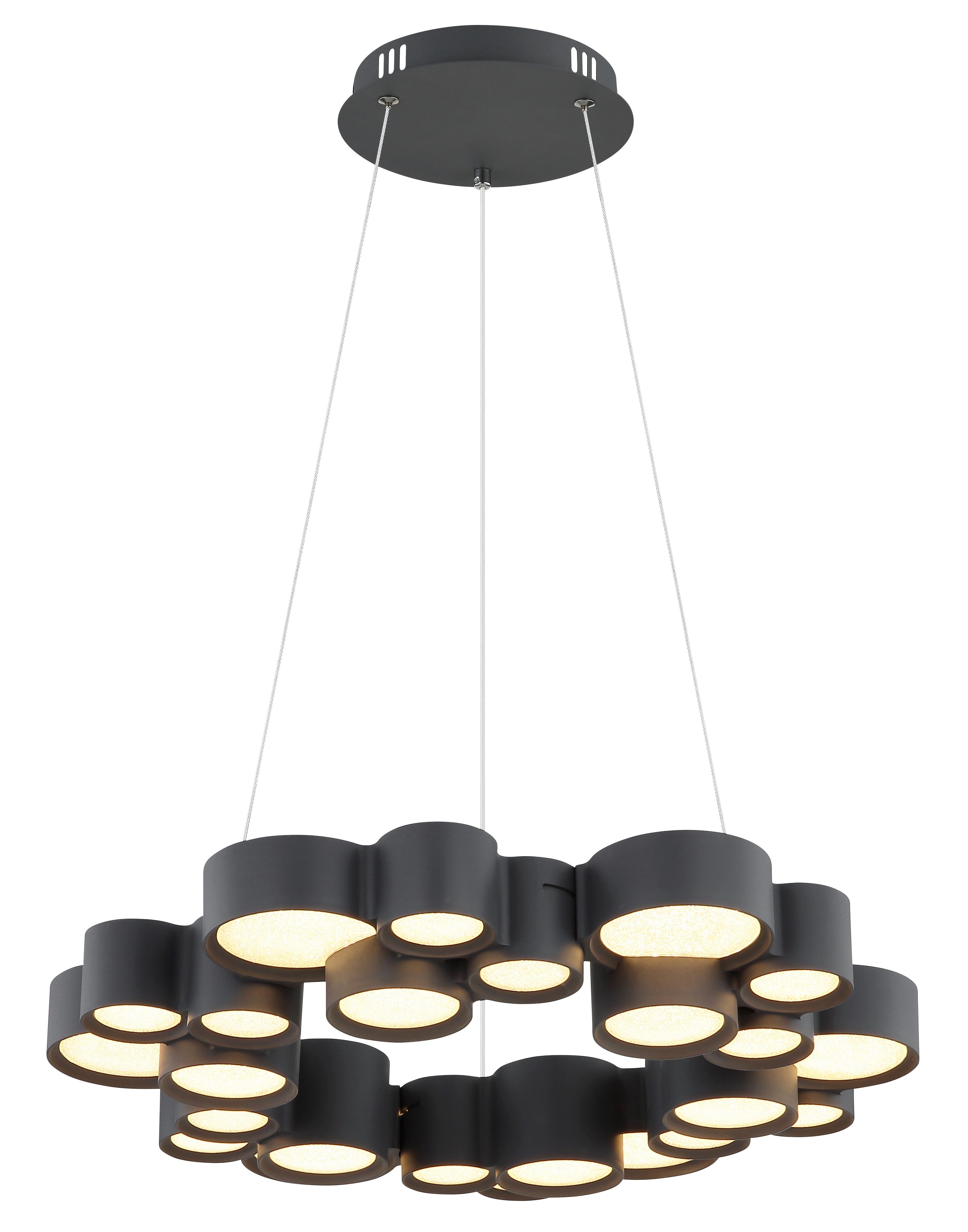 GLOBO LIGHTING Hängeleuchte DARLA, LED fest integriert, Warmweiß, Hängeleuchte mit Kristallen, modern, hell & dekorativ