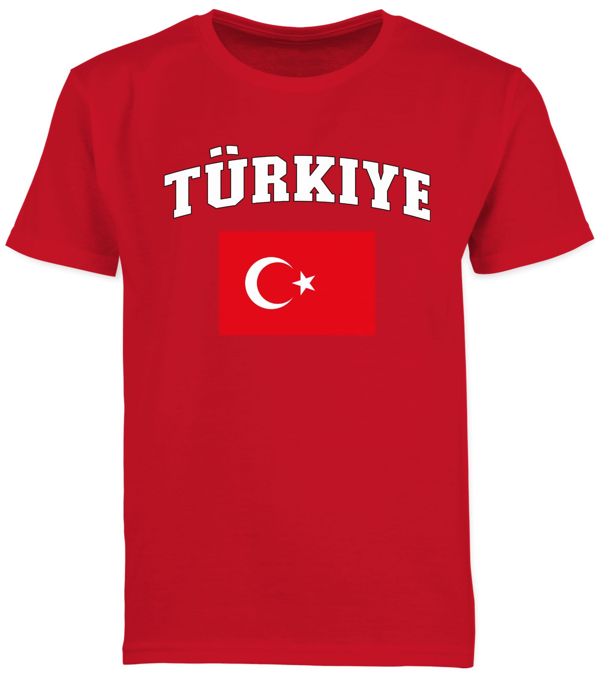 T-Shirt Türkiye Schriftzug mit Flagge, Türkei, Turkey, Türkisch