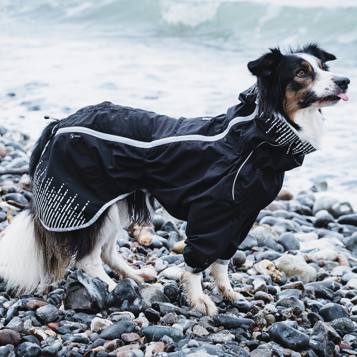 HURTTA Hundeoverall Regenmantel Rain Blocker schwarz