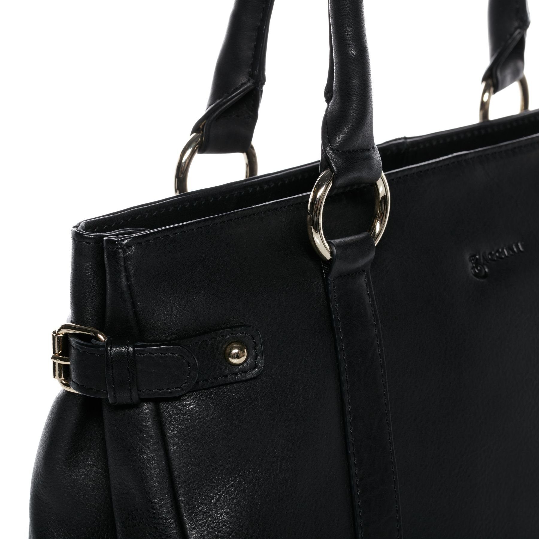 BACCINI Umhängetasche echt Leder Handtasche Schultertasche groß schwarz NOEMI, Schultertasche Echtleder für Damen, Shopper schwarz