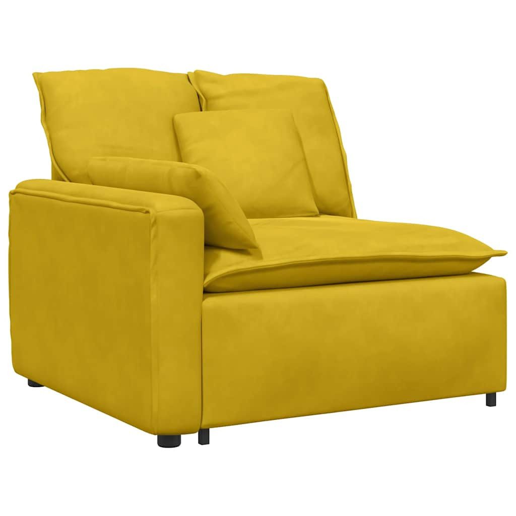 vidaXL Sofaelement Modulares Sofa mit Kissen Gelb