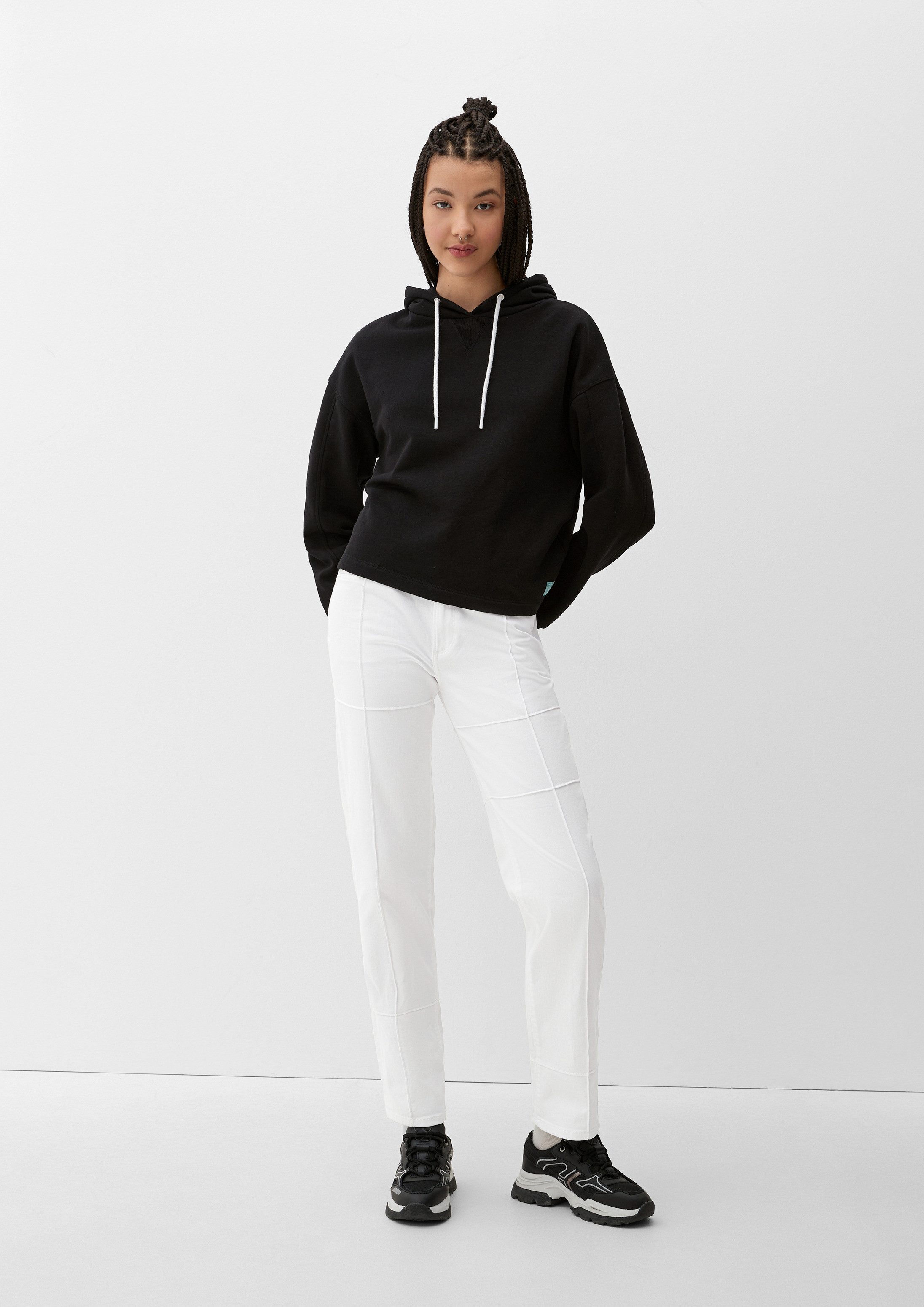 QS Slim-fit-Jeans Jeans-Hose CATIE Jeans Catie / Slim Fit / High Rise / Straight Leg / Pintucks
