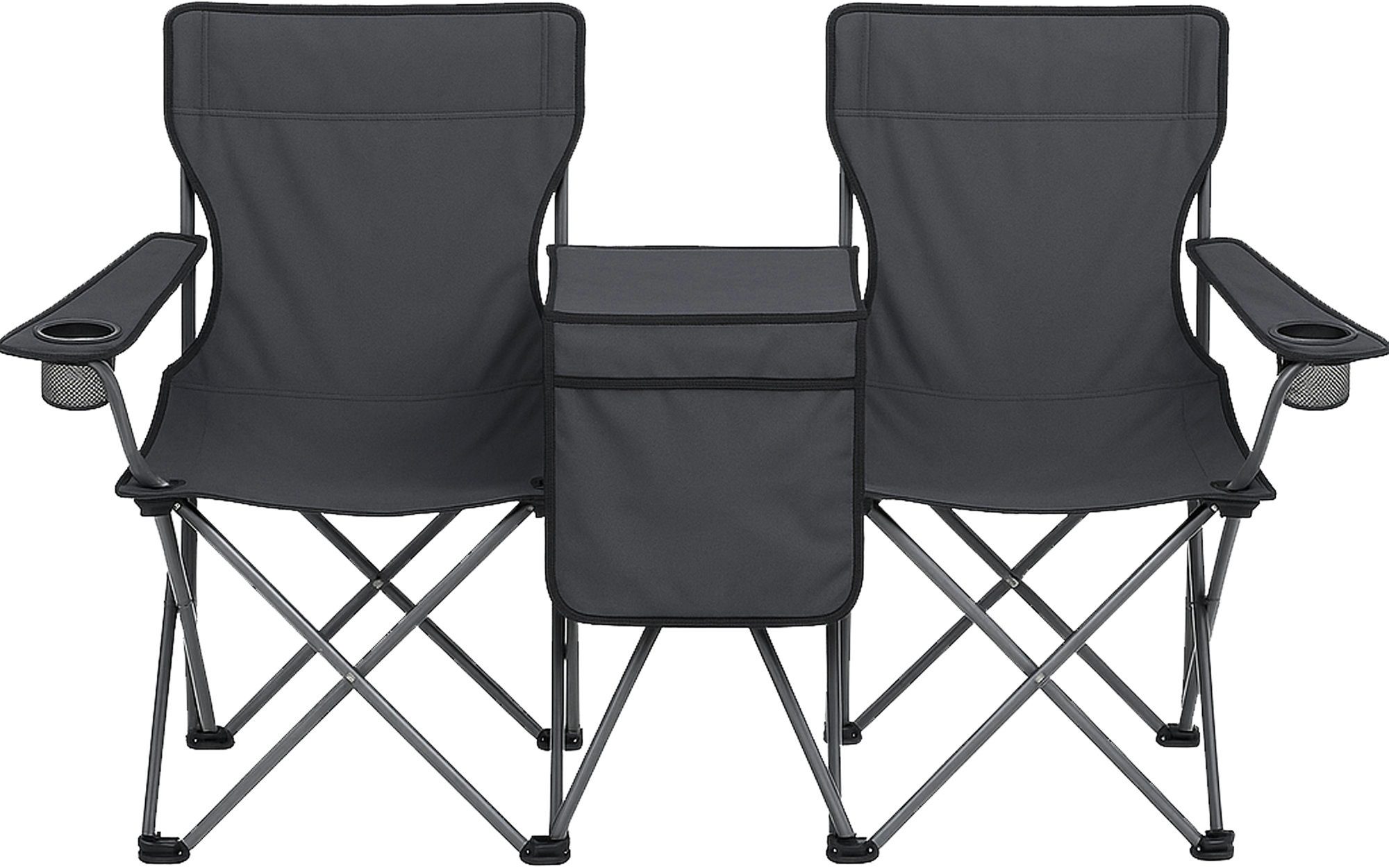 Stagecaptain Campingstuhl CS-1485 Doppelsitzer Camping Klappstuhl faltbar, Faltstuhl mit integrierter Kühltasche