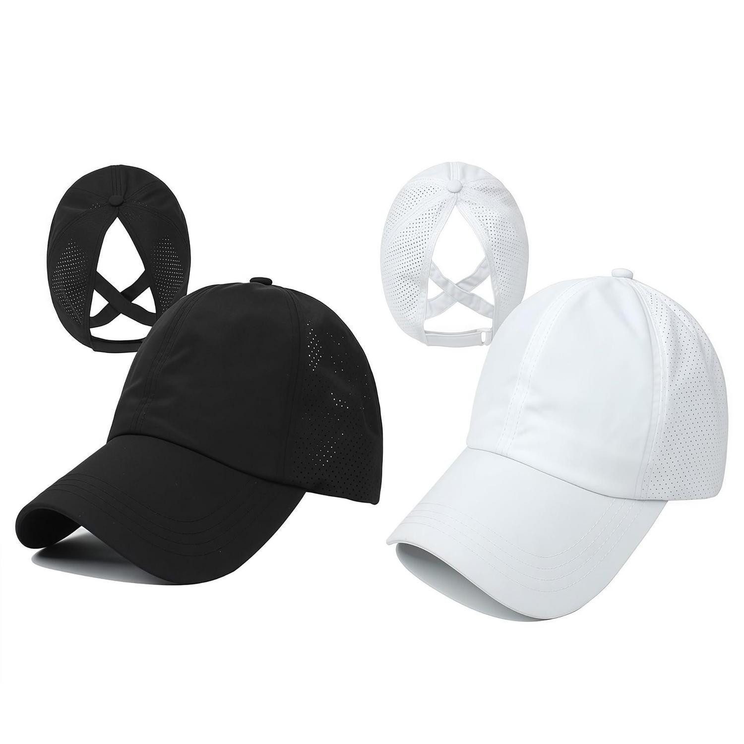 LuxusKollektion Trucker Cap Pferdeschwanz-Kappe Damen 2er Pack Schwarz (2-St)