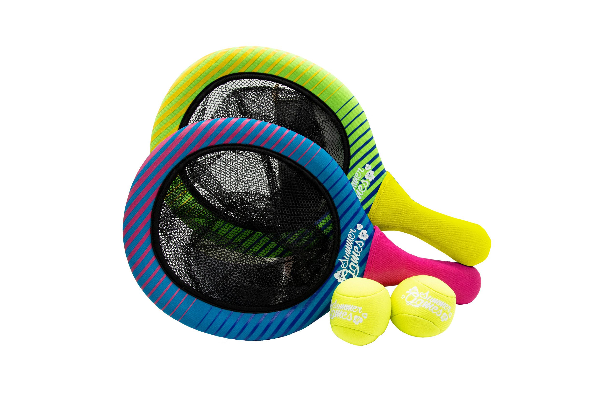 XTREM toys & sports Outdoor-Spielzeug SUMMER GAMES Neopren Ball-Kescher-Set, (4-tlg)