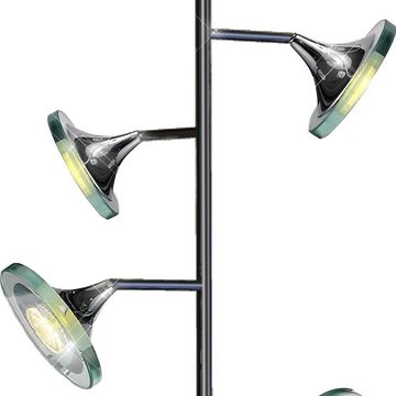 etc-shop LED Stehlampe, Leuchtmittel inklusive, Warmweiß, LED Stehleuchte 4 flammig Wohnzimmer Stehlampe Spotleuchte