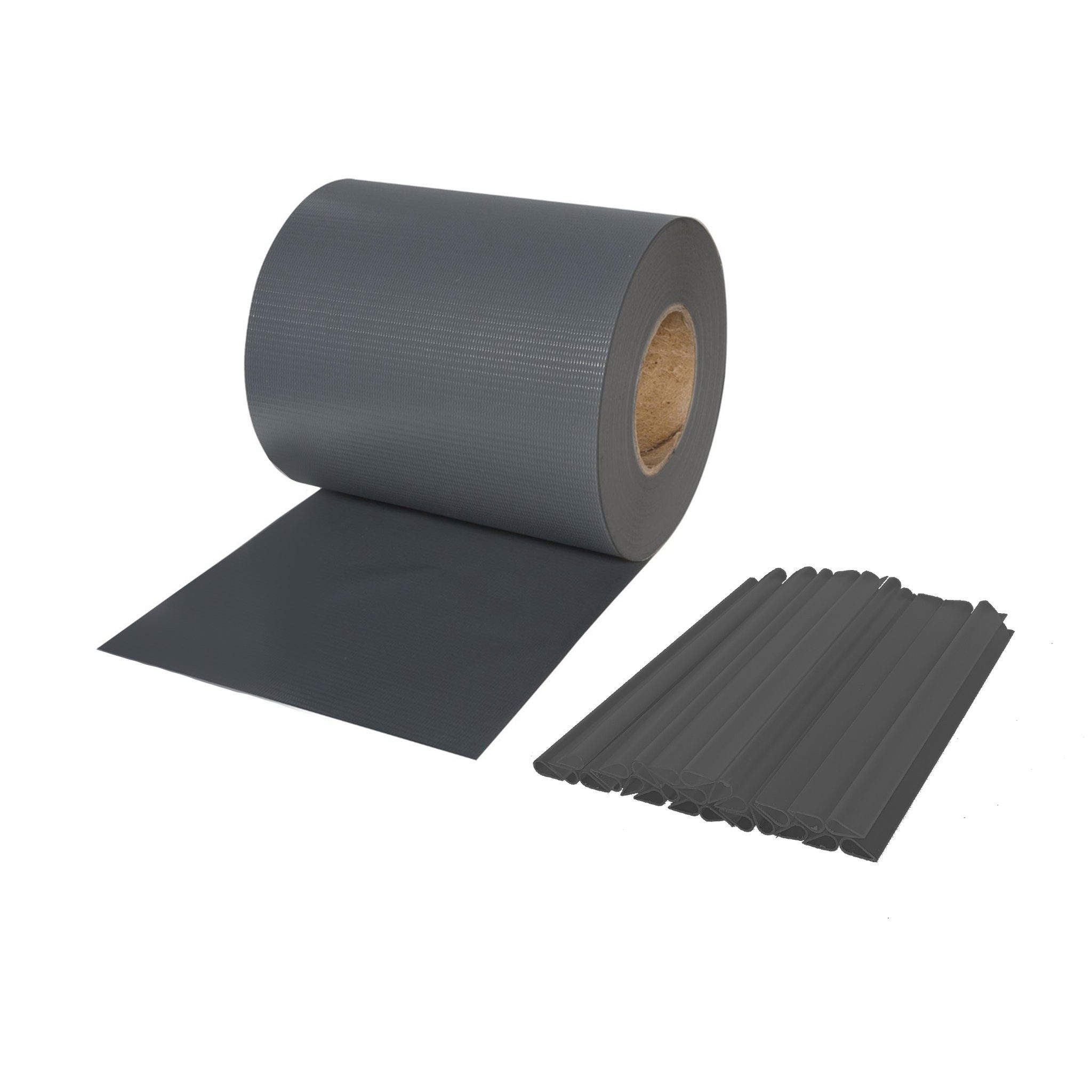 jarolift Sichtschutzstreifen PVC Sichtschutzstreifen Soft, 19 cm x 40 m, anthrazit, (Packung, 1-St., inkl. 25 Befestigungsclips), inkl. 25 Befestigungsclips, langlebig, witterungsbeständig