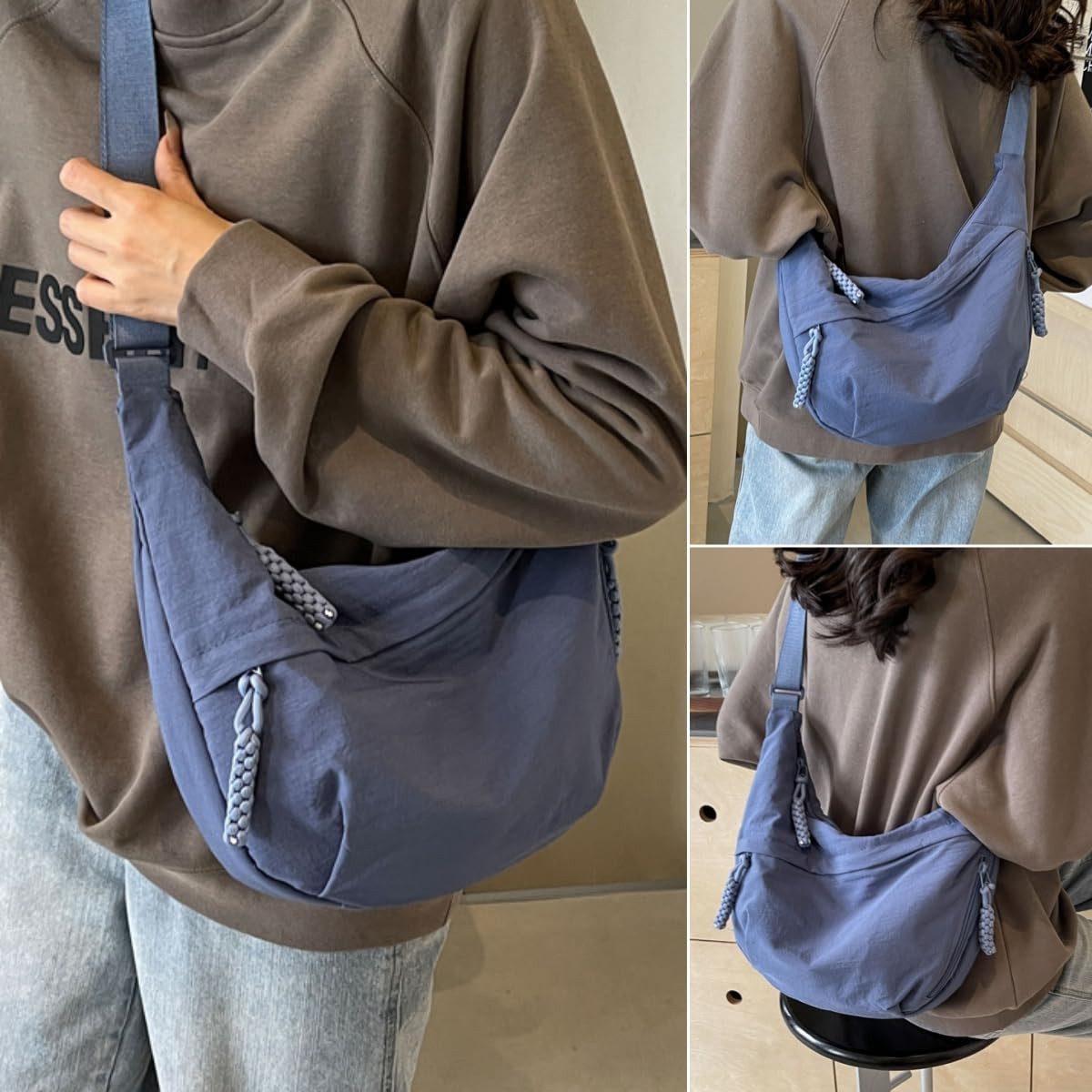 Cachito Bauchtasche Damen Gürteltasche Umhängetasche CrossBody, Nylon Schultertasche, Handtasche für Arbeit, Reisen, Alltag