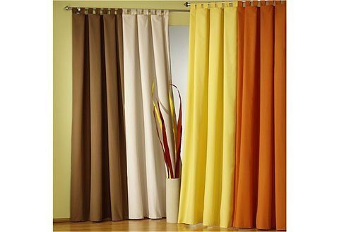 Vorhang Vito, Weckbrodt, Schlaufen (1 Satin, blickdicht, Microvelour, Unifarben Schlaufenschal, orange blickdicht, Gardine, St)