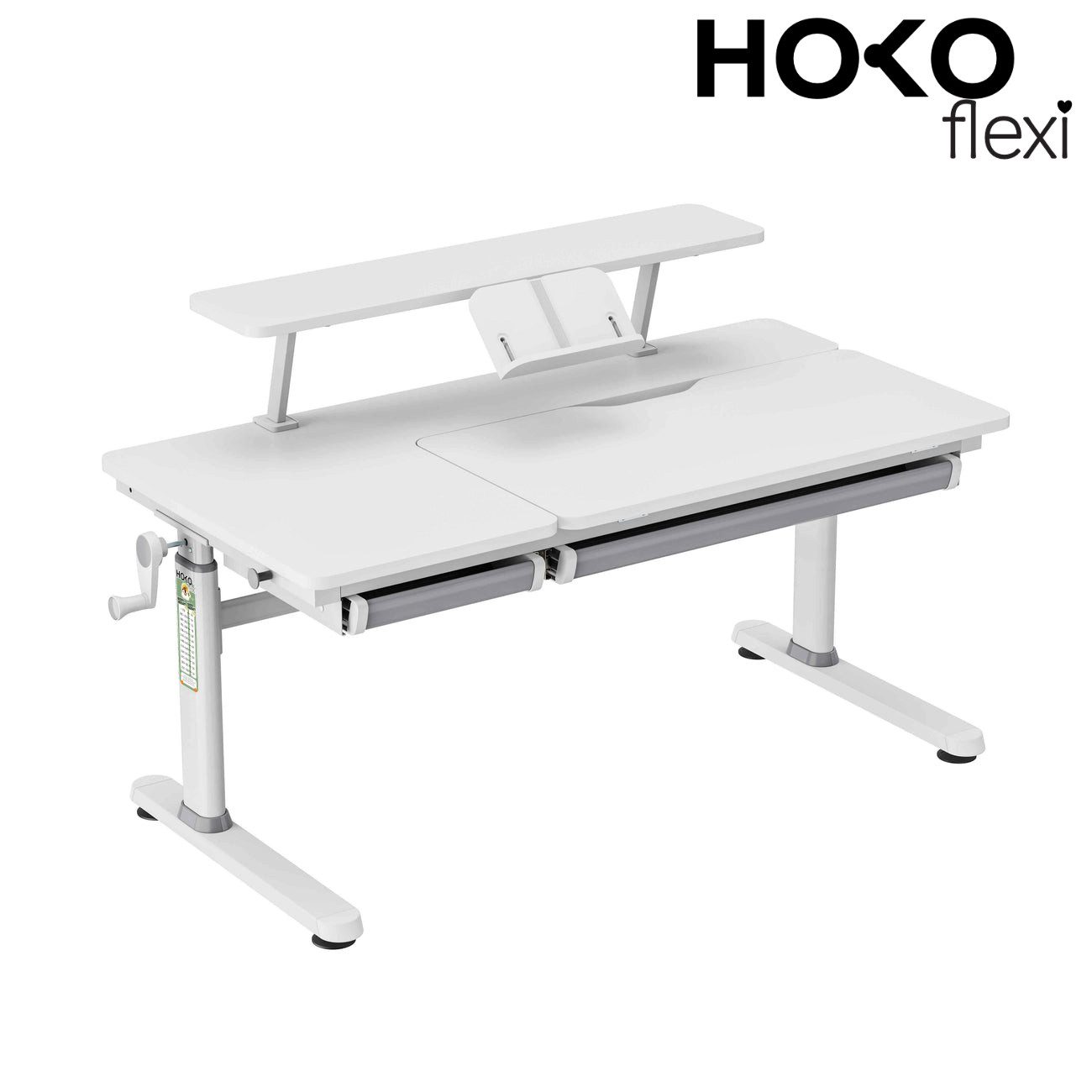 HOKO Kinderschreibtisch mit Schreibtischaufsatz mit Buchstütze (Manuell höh günstig online kaufen