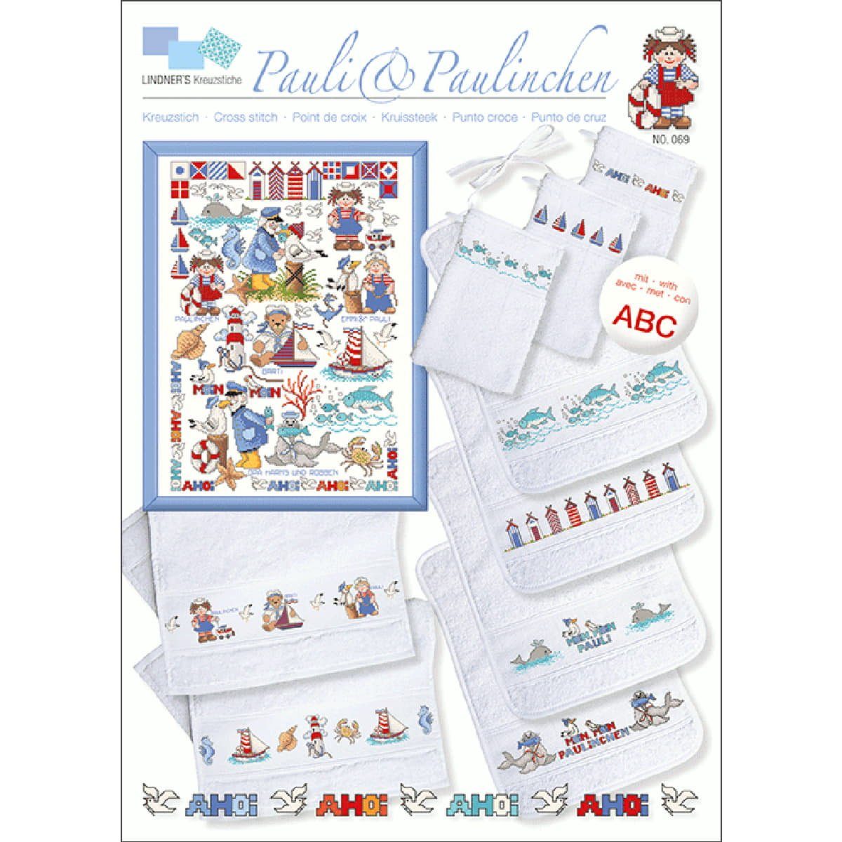 Lindner´s Kreuzstiche Kreativset Lindner´s Kreuzstiche Zählmuster Vorlage "Pauli & Paulinchen", 069, (embroidery kit by Marussia)