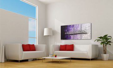 WandbilderXXL Gemälde Purple Melody 170 x 70 cm, Abstraktes Gemälde, handgemaltes Unikat