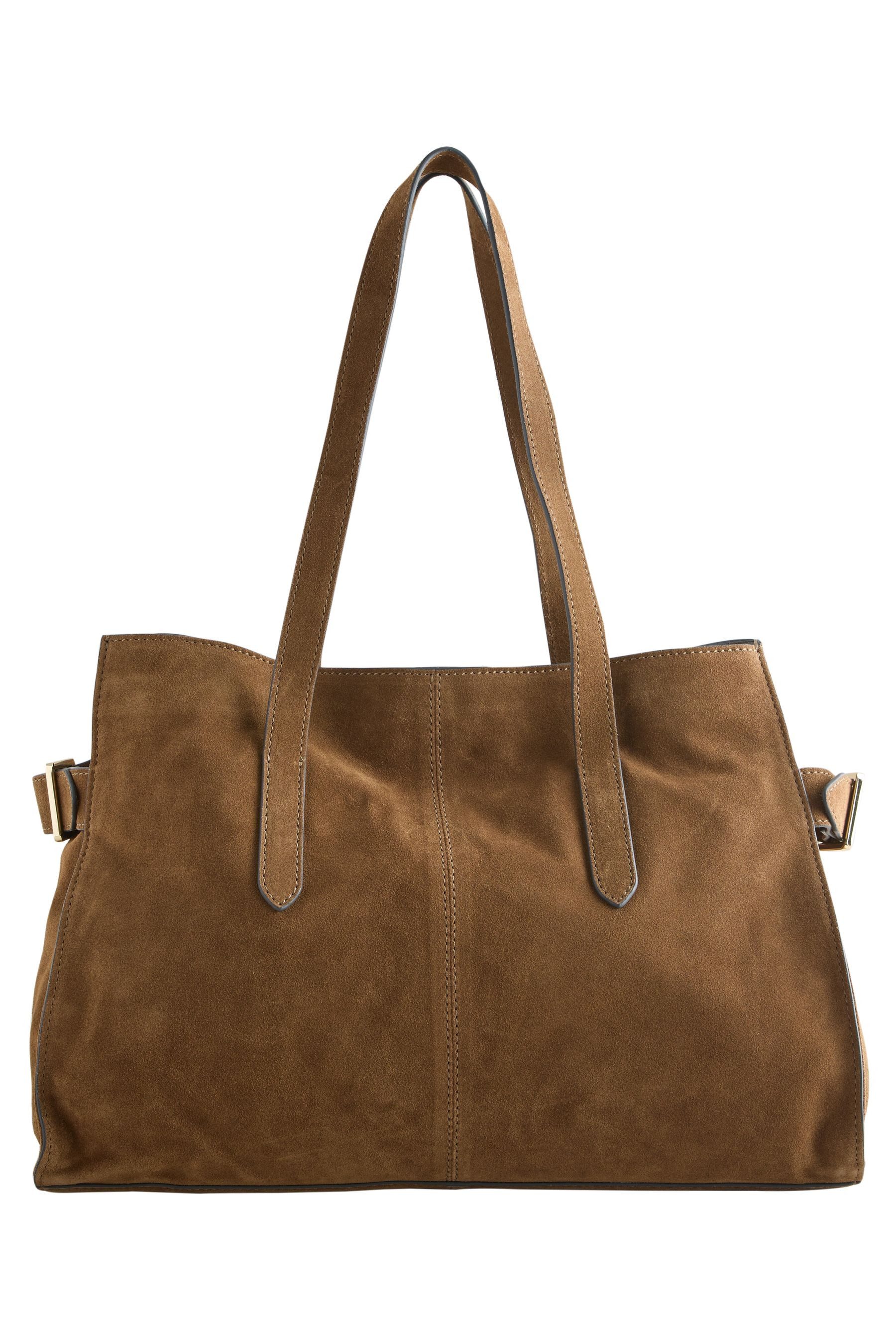 Next Einkaufsbeutel Strukturierte Umhängetasche aus Veloursleder