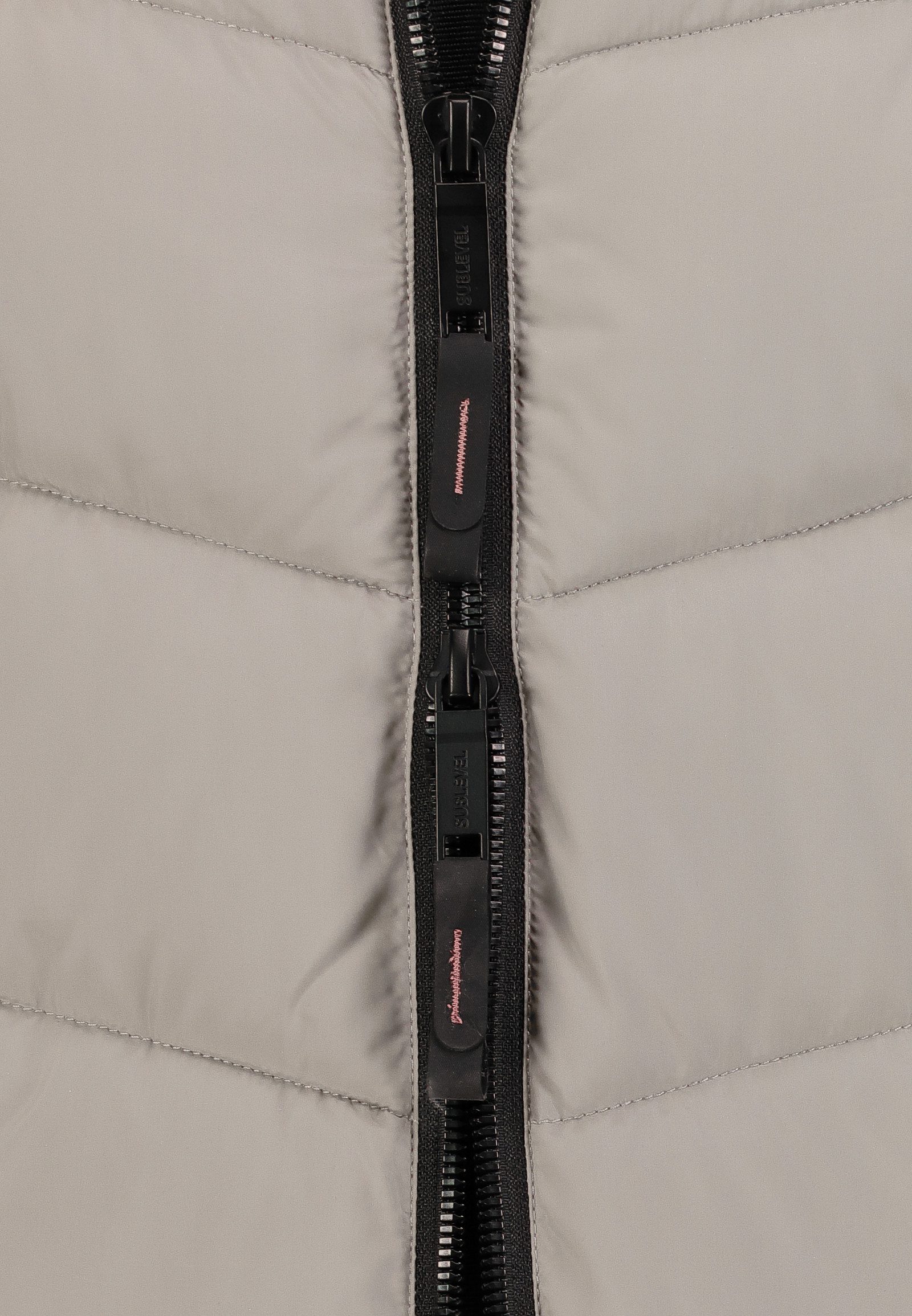 SUBLEVEL Steppmantel Winter Jacke Parka Steppjacke Steppmantel Wintermantel Lange Mantel