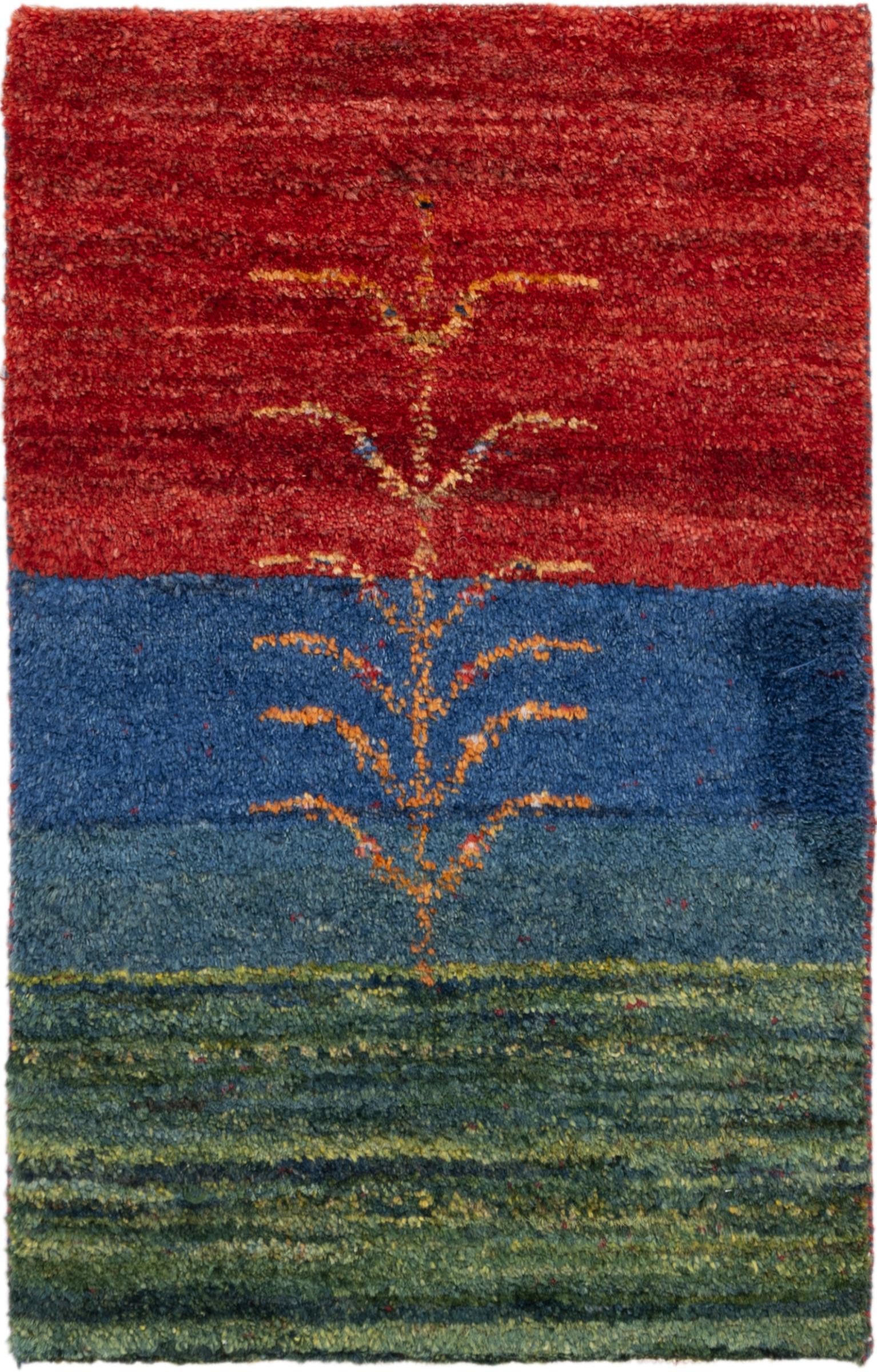 Orientteppich Perser Gabbeh Kashkuli 41x59 Handgeknüpfter Moderner Orientteppich /