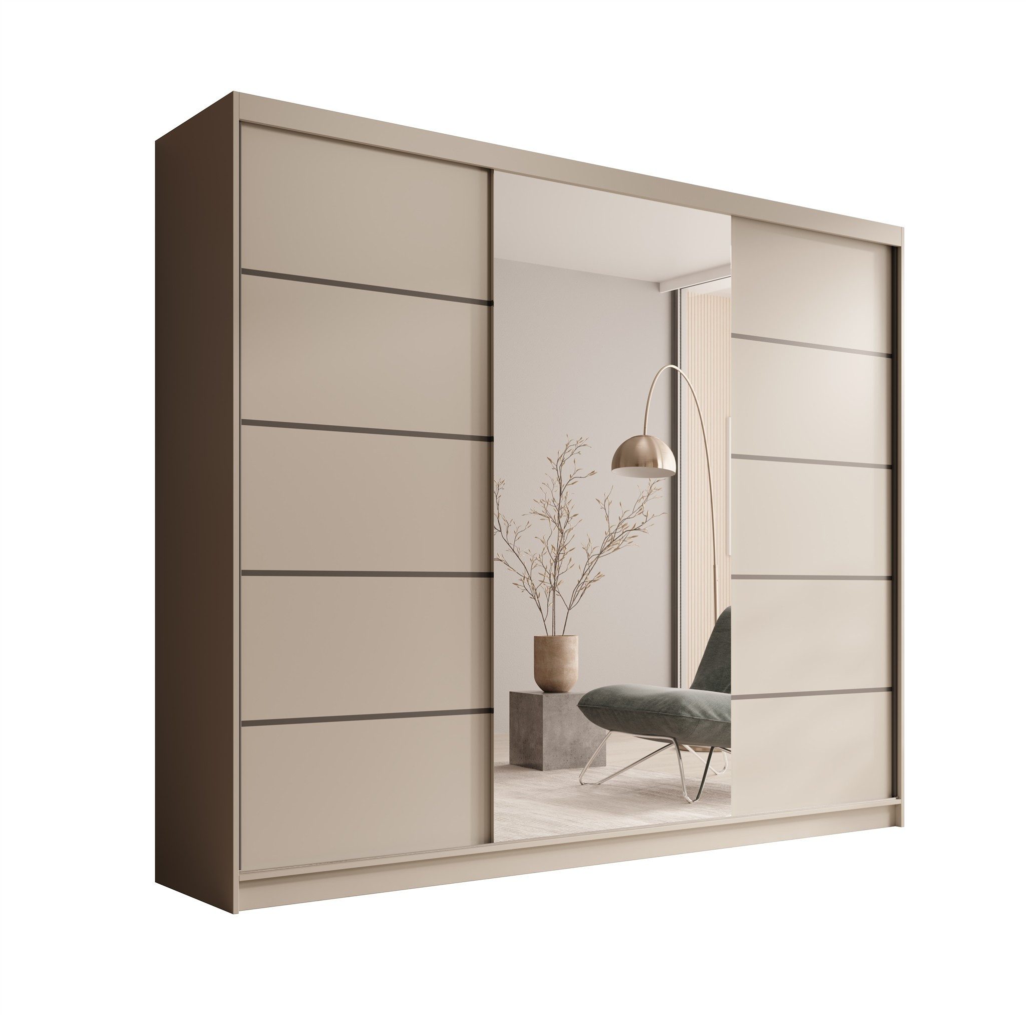 Fun Möbel Schiebetürenschrank Schrank OSLO 250 x 215 x 58 cm