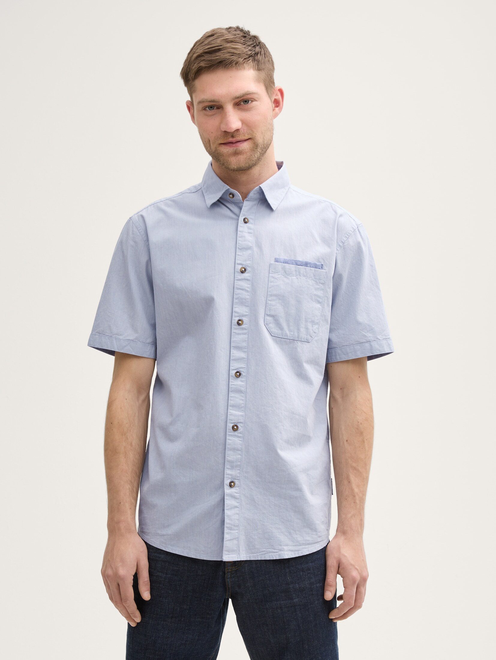 TOM TAILOR Langarmhemd Regular Fit Kurzarmhemd günstig online kaufen