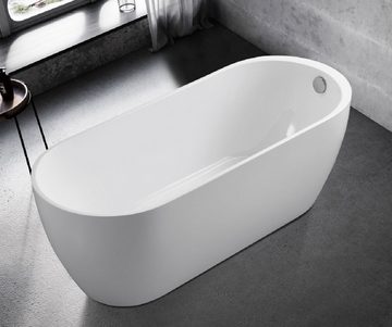 JVmoebel Badewanne Wanne Badezimmer Acryl Badewanne Weiß Standbadewanne Zeitgenössisch, (1-tlg), Made in Europa