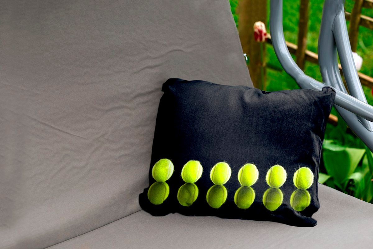 Dekokissenbezug, einer in Sechs Polyester, Kissenhülle Tennisbälle Outdoor-Dekorationskissen, MuchoWow Reihe, Dekokissen