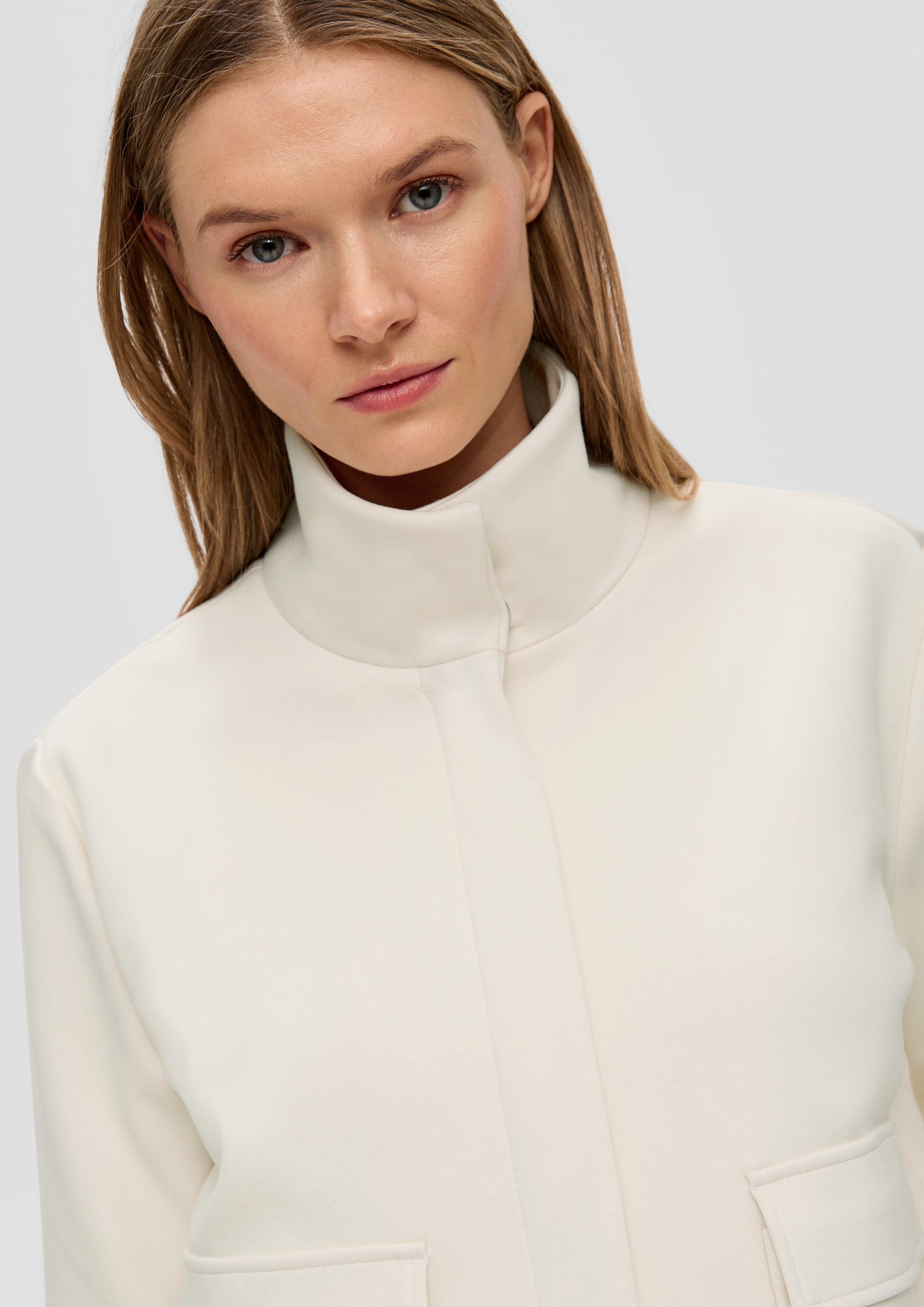 s.Oliver Funktionsjacke Indoor-Jacke Jersey-Jacke mit Stehkragen