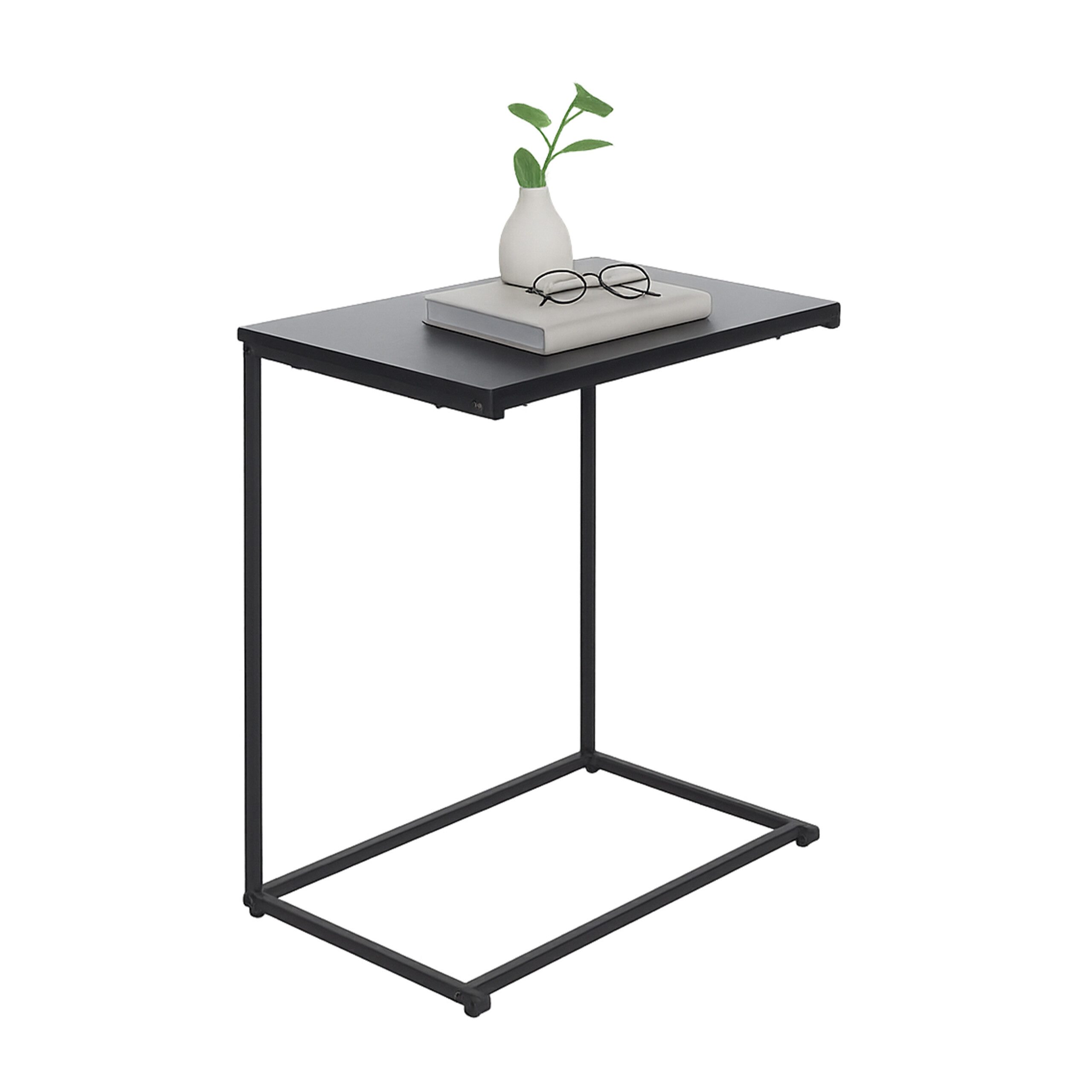 relaxdays Beistelltisch in C Form, schwarz günstig online kaufen