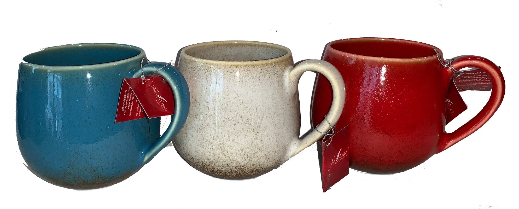 TeaLogic Tasse 3er Set Gustl, Porzellan, 0,4 Liter, 3-tlg.